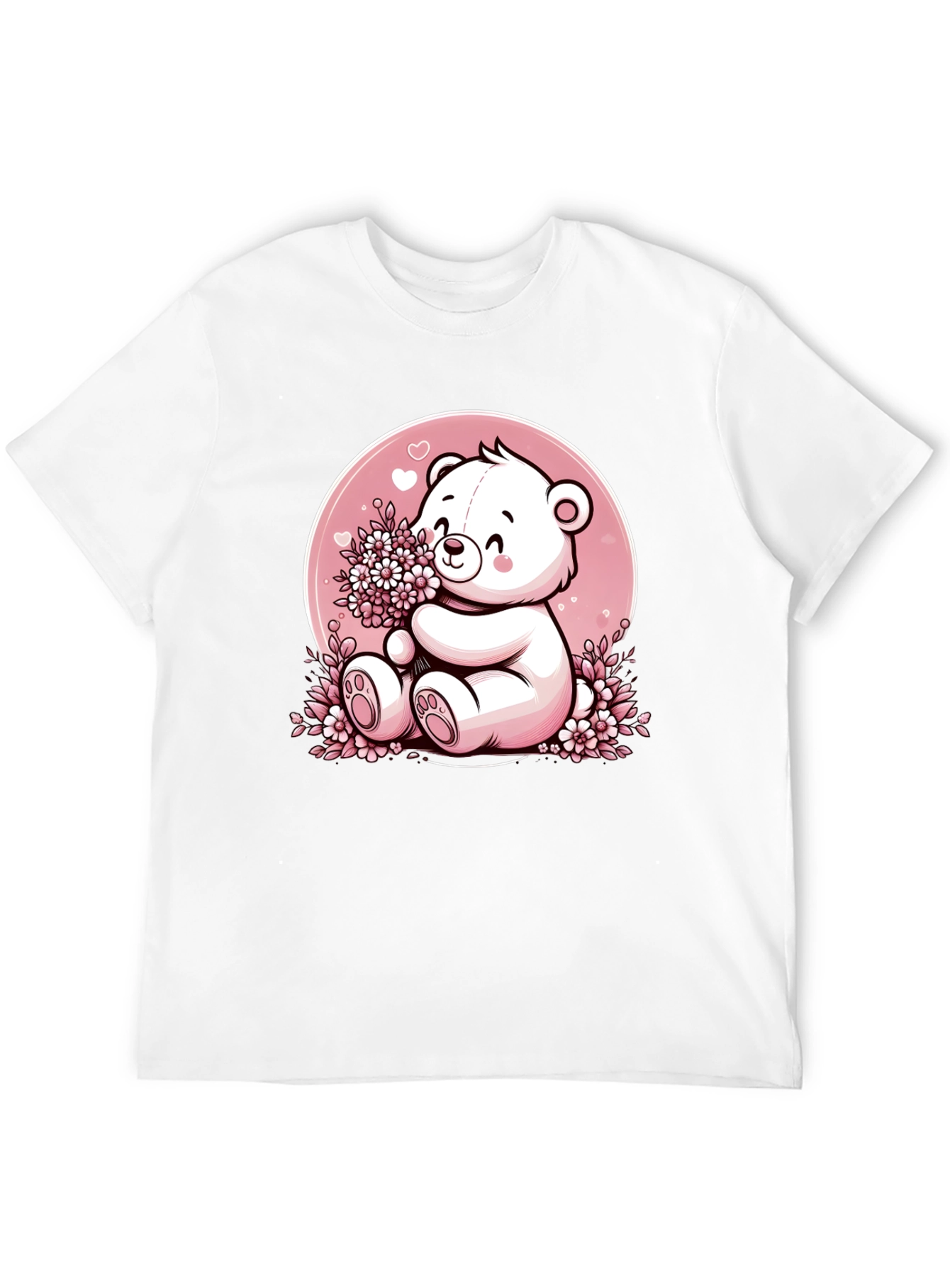 Black Cute Teddy Bear Graphic Tee view 12