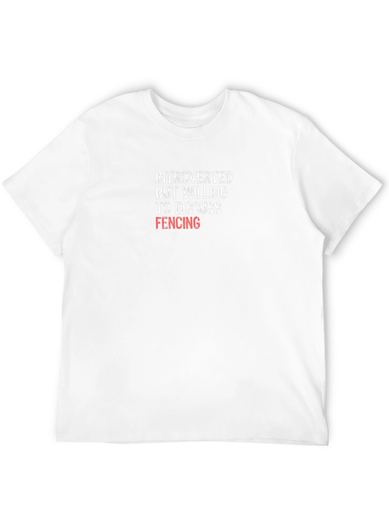 Black Introverted Fencing T-Shirt - Black Cotton Tee view 12