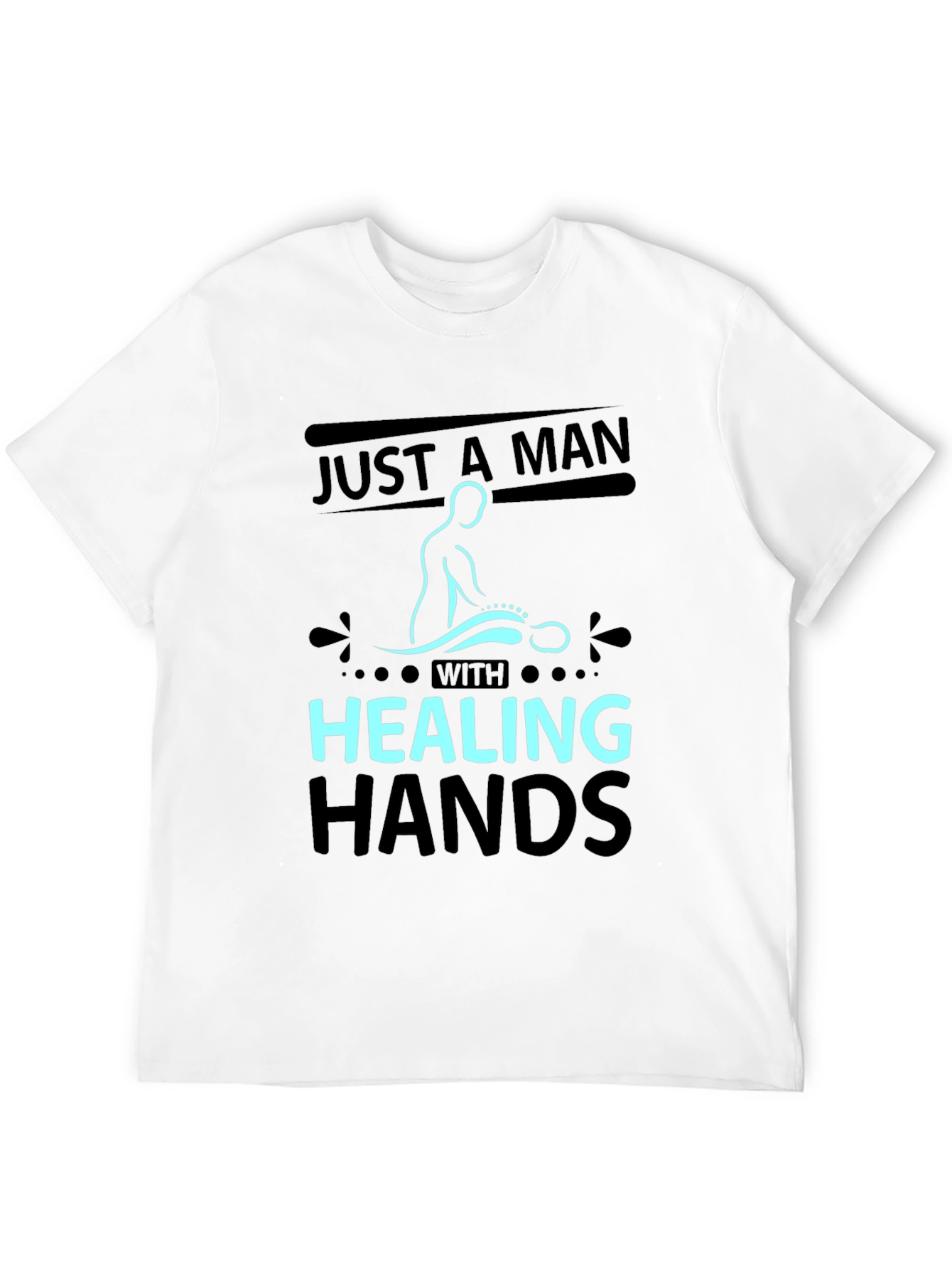 Black Healing Hands Massage Therapist Graphic Tee view 12