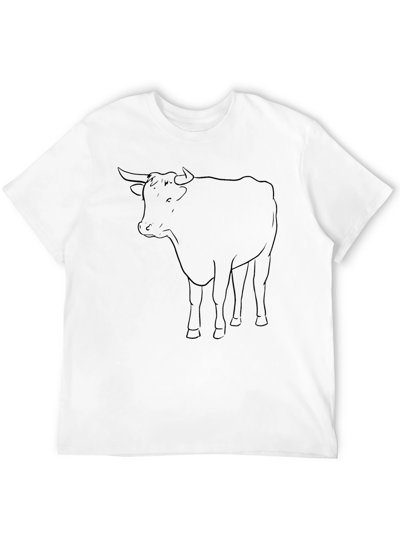 Black Black Bull Outline Graphic Tee - Casual Style view 12