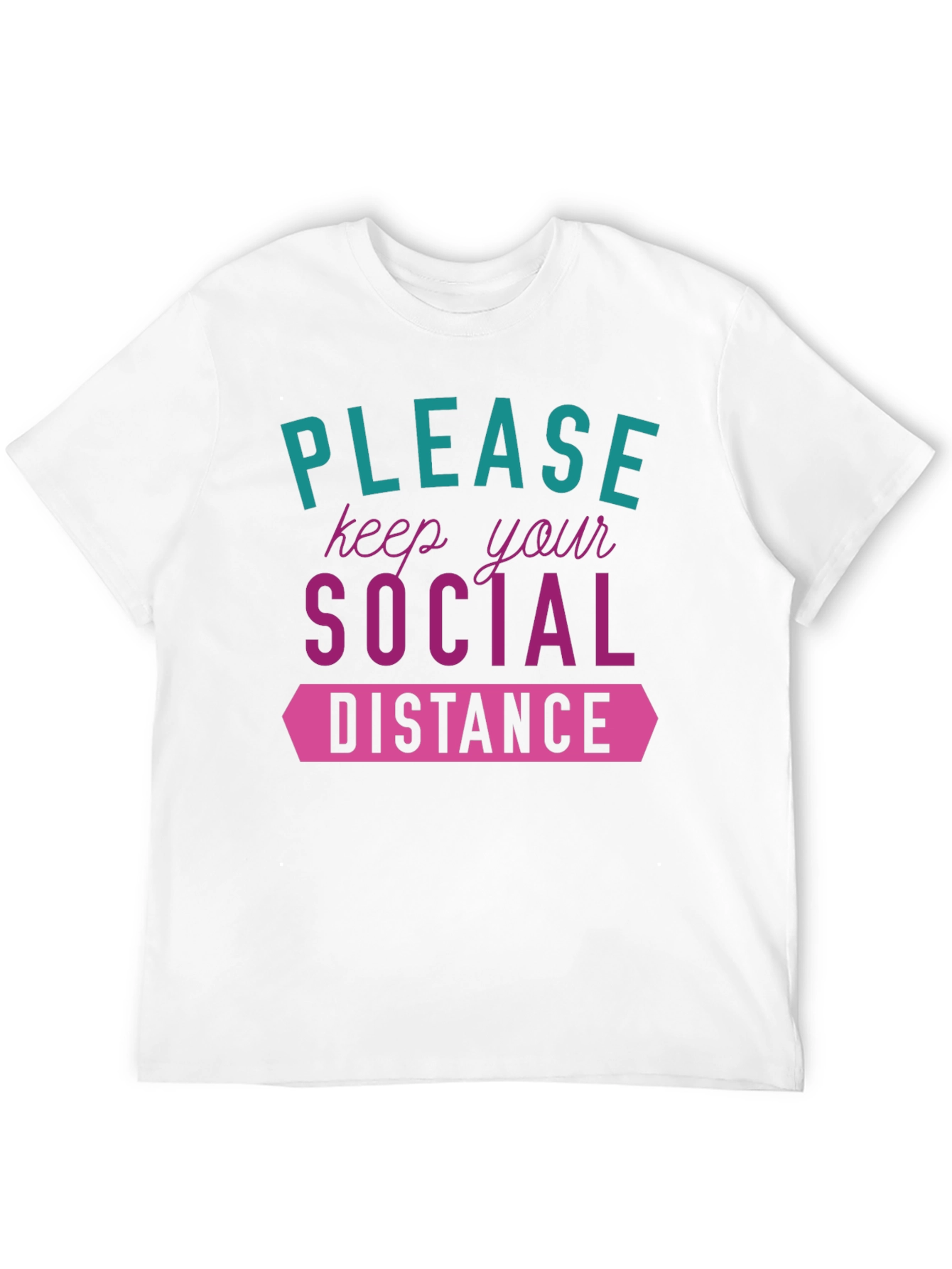 Black Social Distance Graphic Tee - Stylish & Safe! view 12