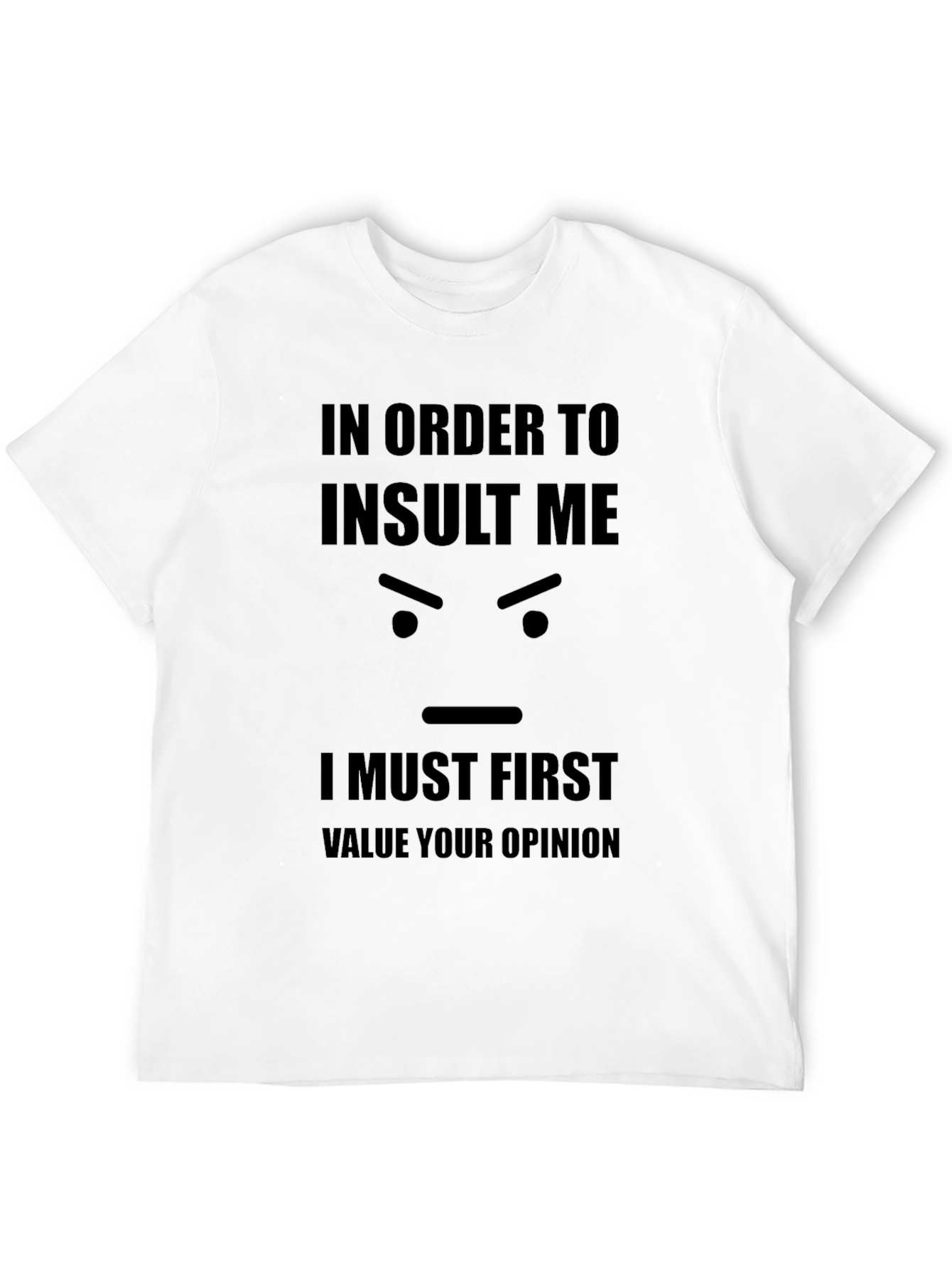 Black Funny Sarcastic Graphic Tee - Insult Me T-Shirt view 12