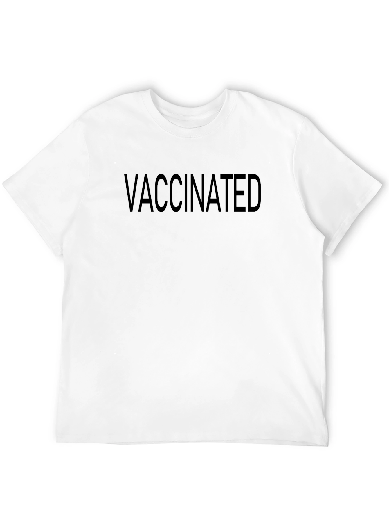 Black Vaccinated Black T-Shirt - Show Your Status! view 12