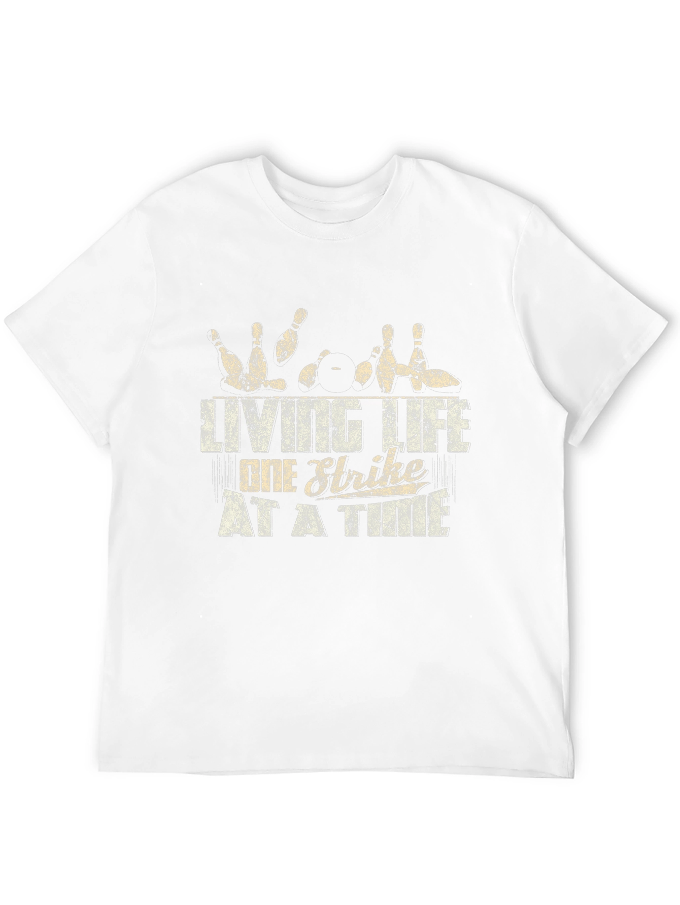 Black Bowling Strike Graphic Tee - Live Life One Strike at a Time view 12