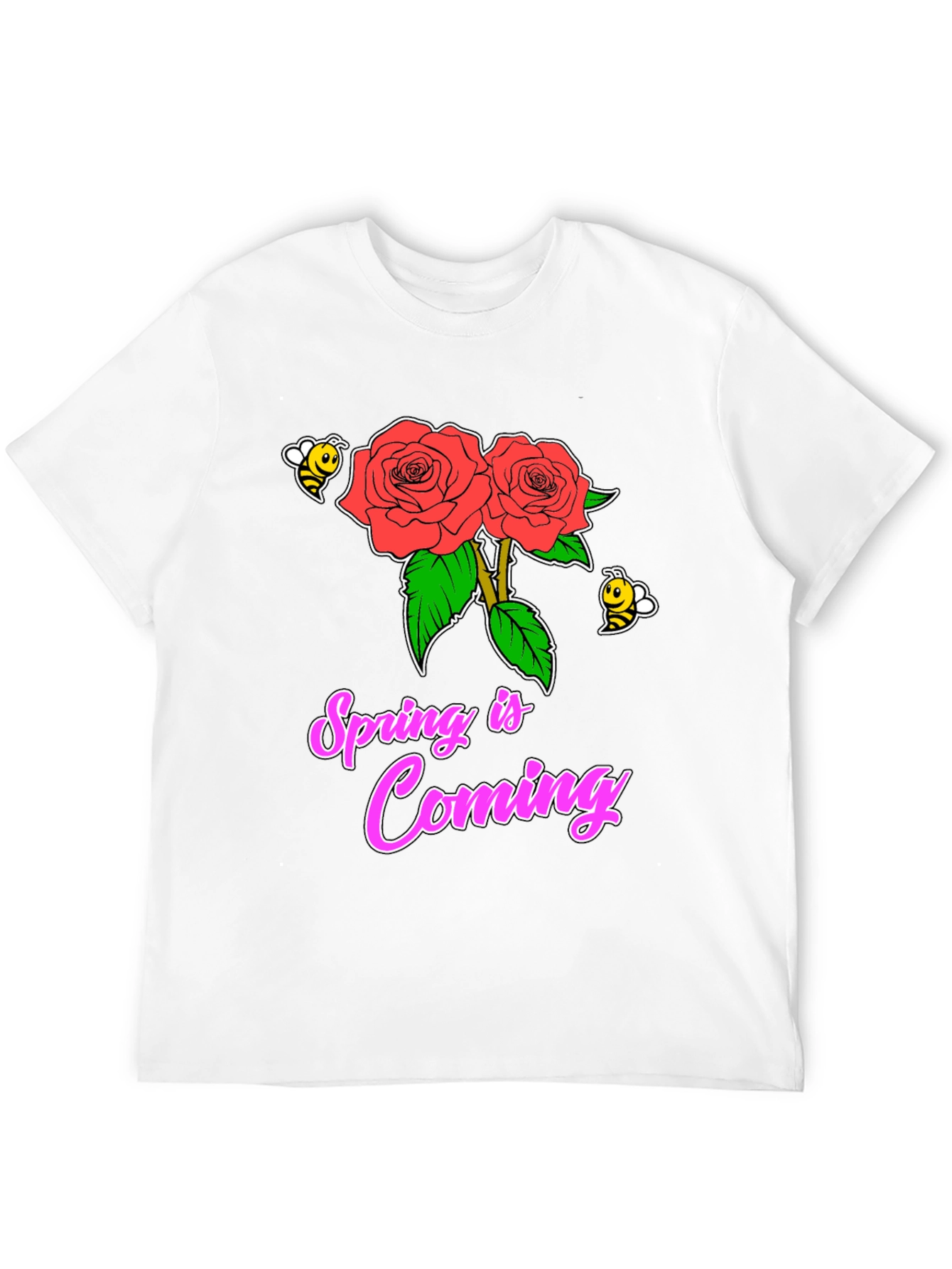 Black Spring is Coming Roses T-Shirt view 12