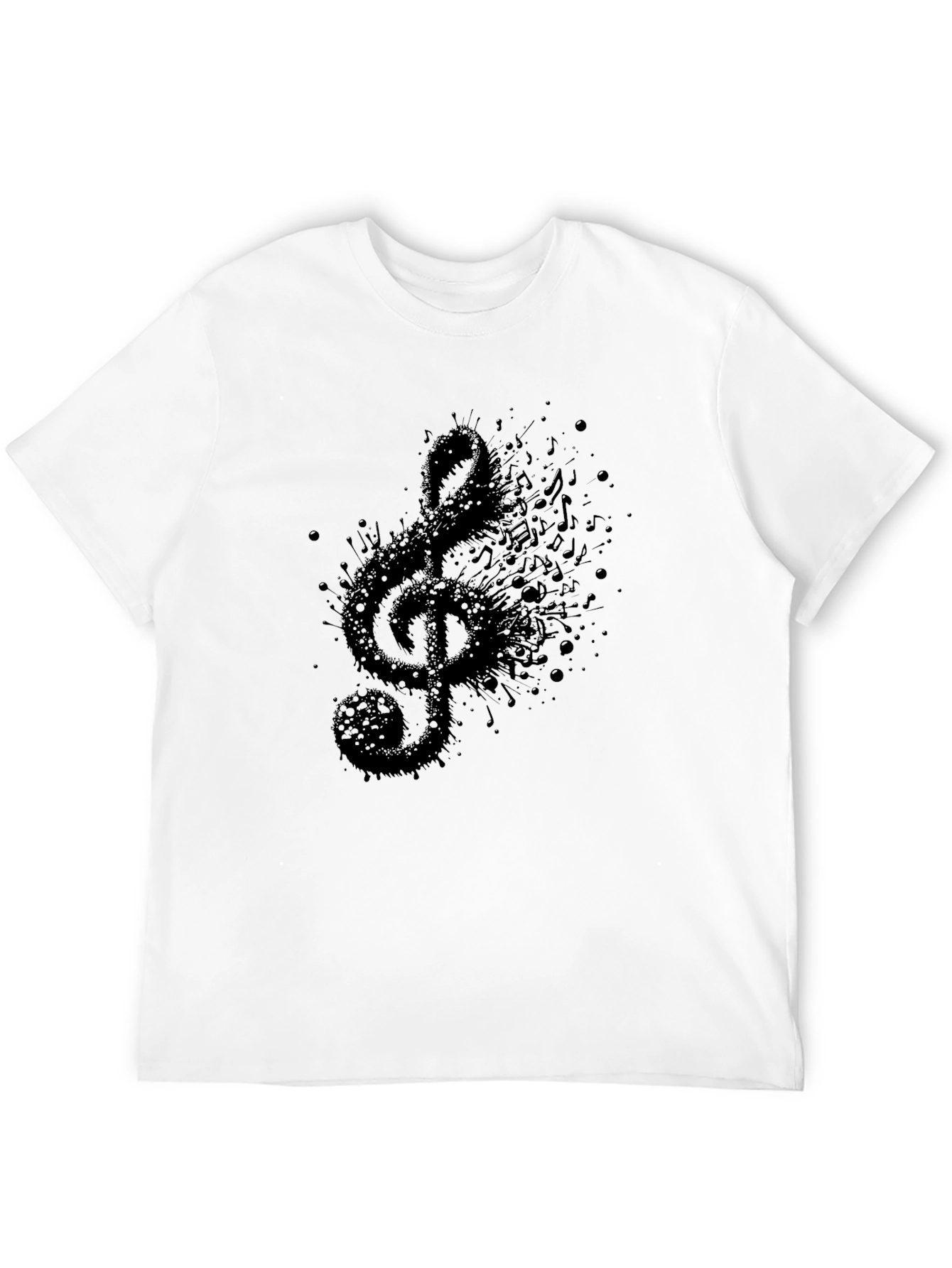 Black Black Musical Note Graphic Tee view 12