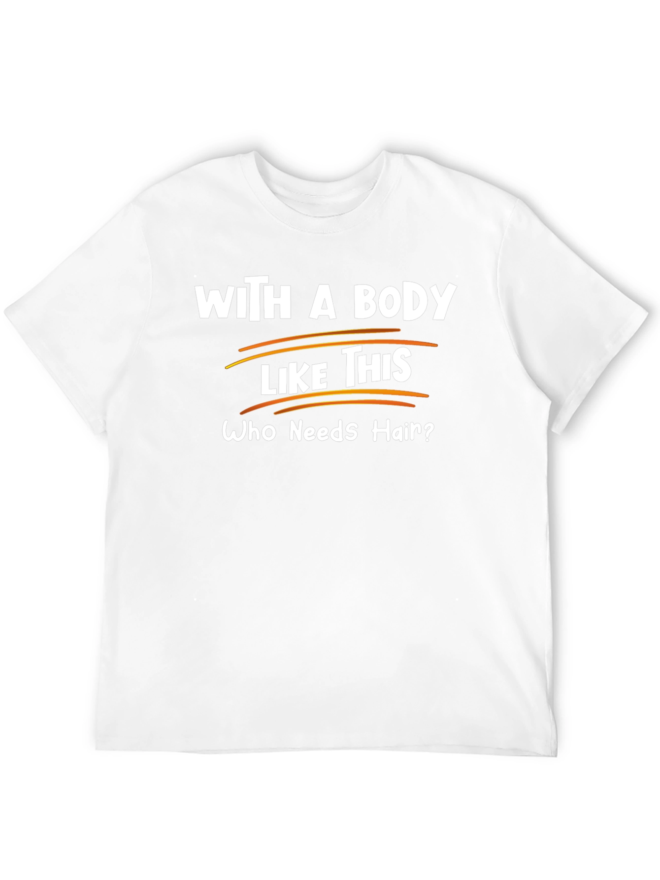 Black Funny Bald Body T-Shirt view 12