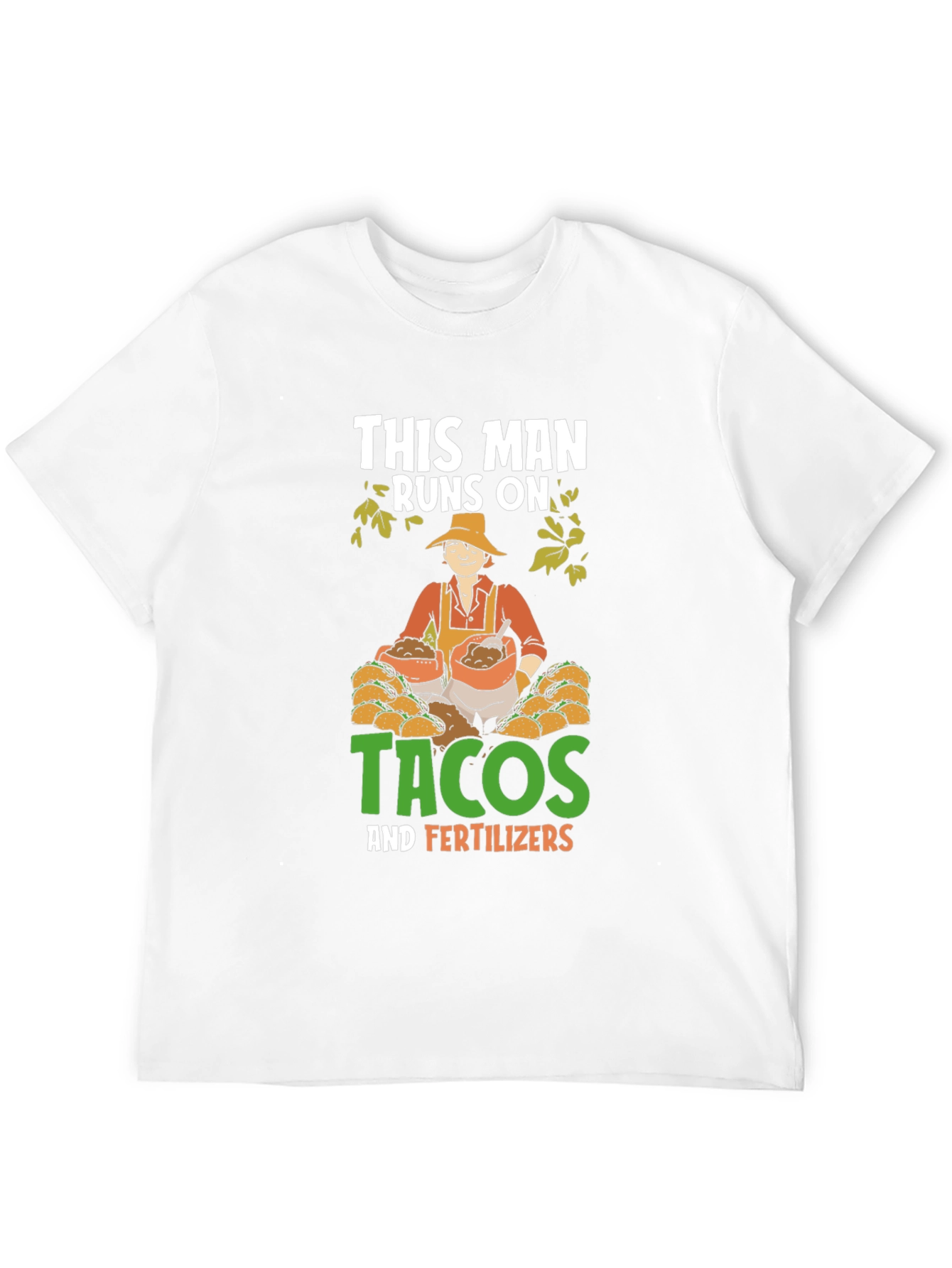 Black Tacos & Fertilizer T-Shirt - Funny Farmer Tee view 12