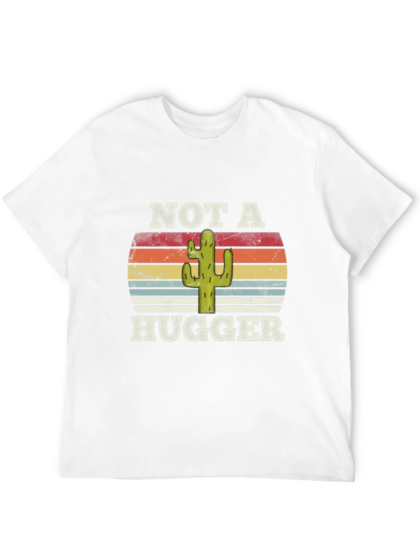 Black Not a Hugger Cactus Graphic T-Shirt view 12