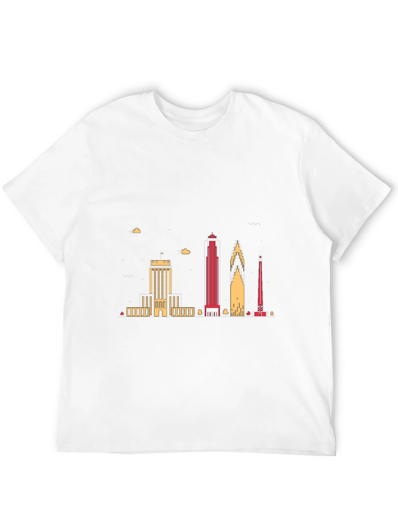 Black City Skyline Graphic Tee - Modern Casual view 12