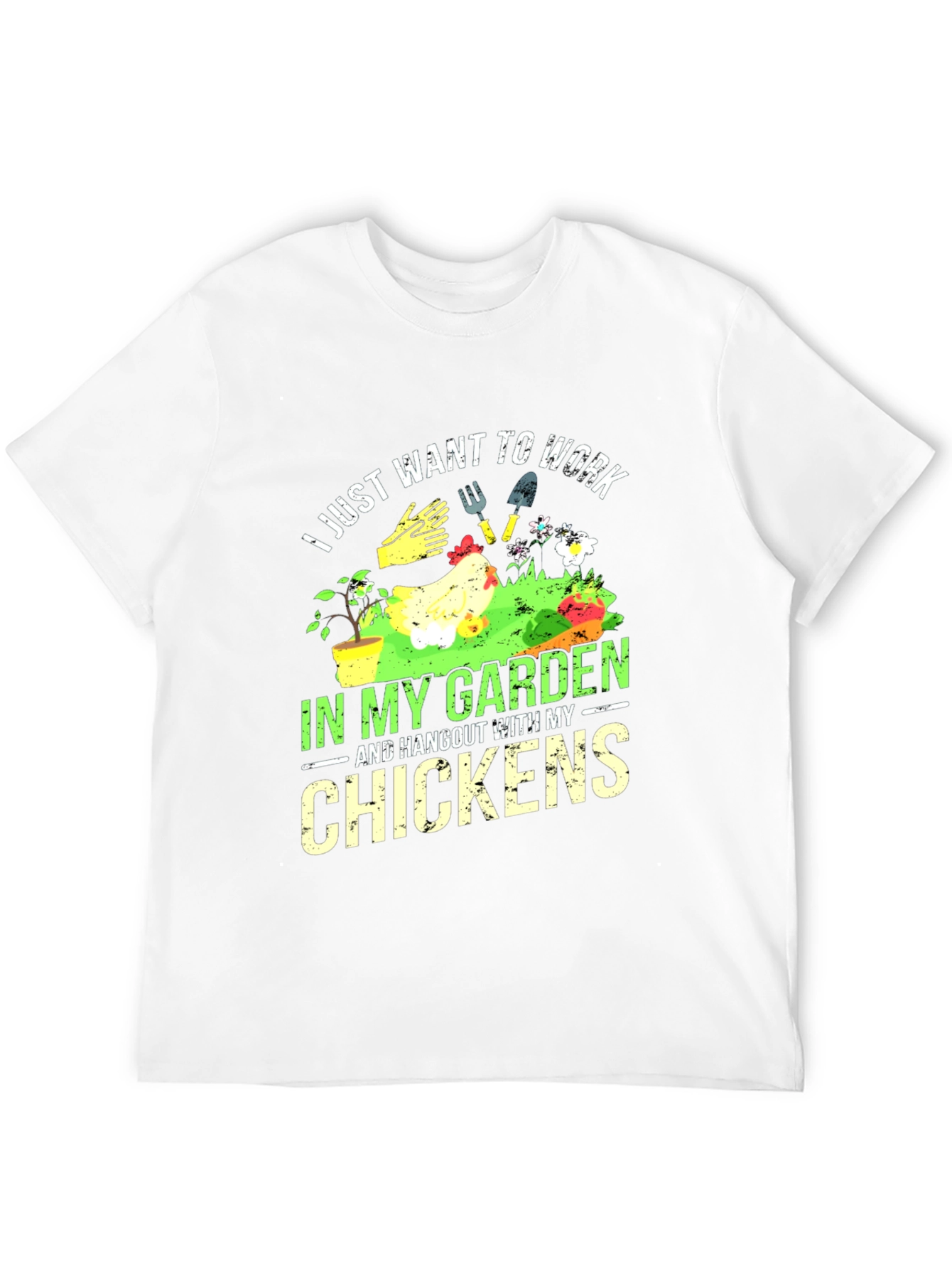 Black Gardening & Chicken Lover T-Shirt view 12