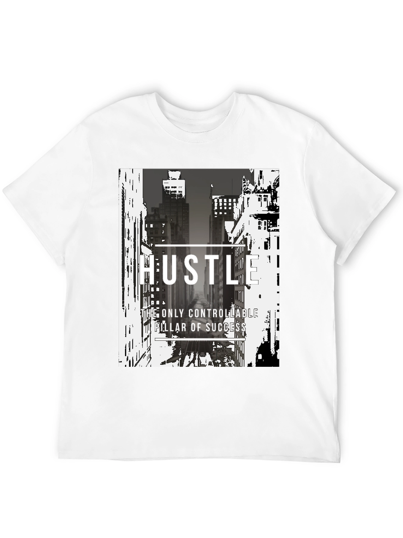 Black Hustle Graphic T-Shirt - Motivational Streetwear view 12