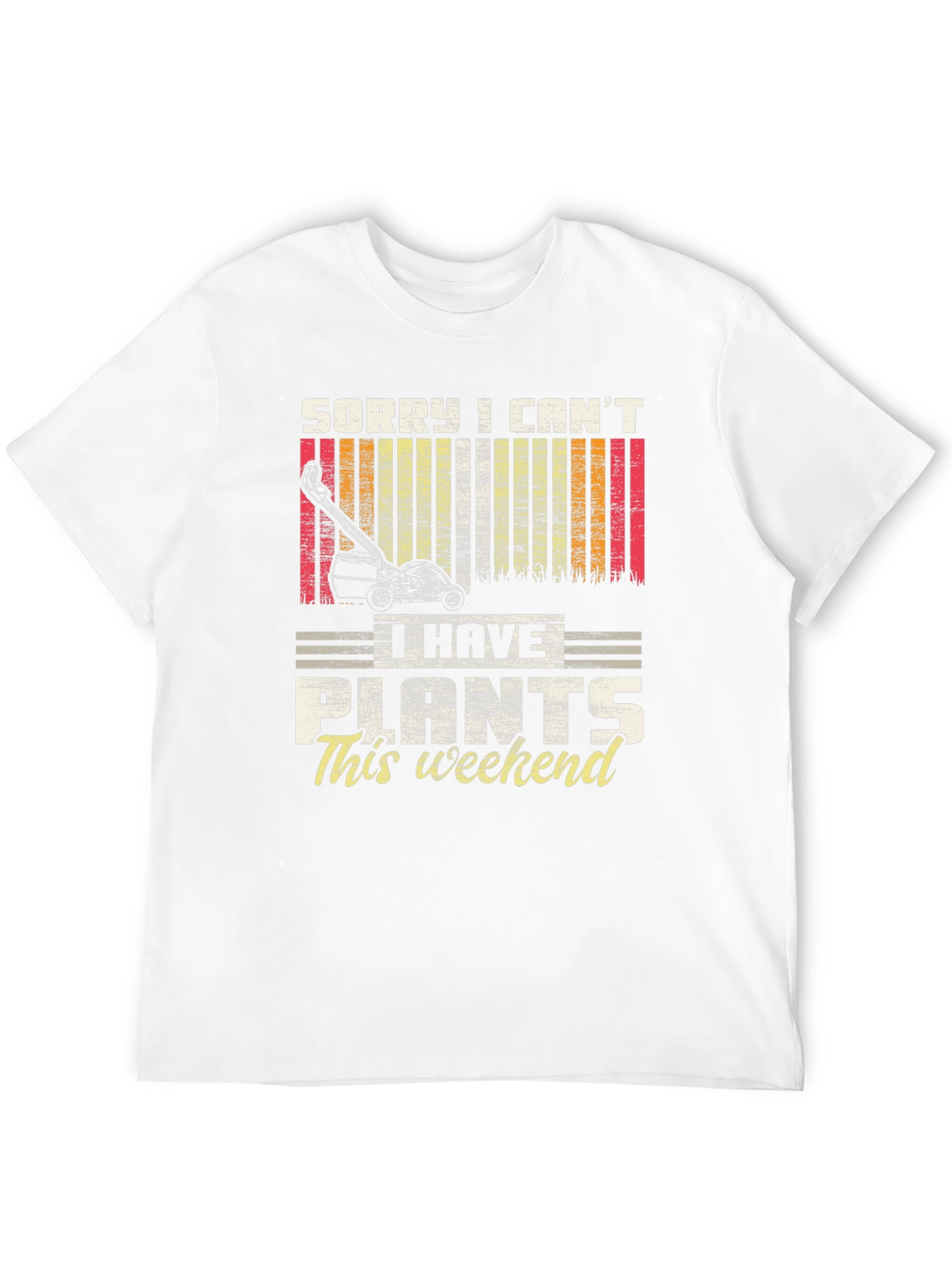 Black Sorry I Can't I Have Plants This Weekend T-Shirt view 12