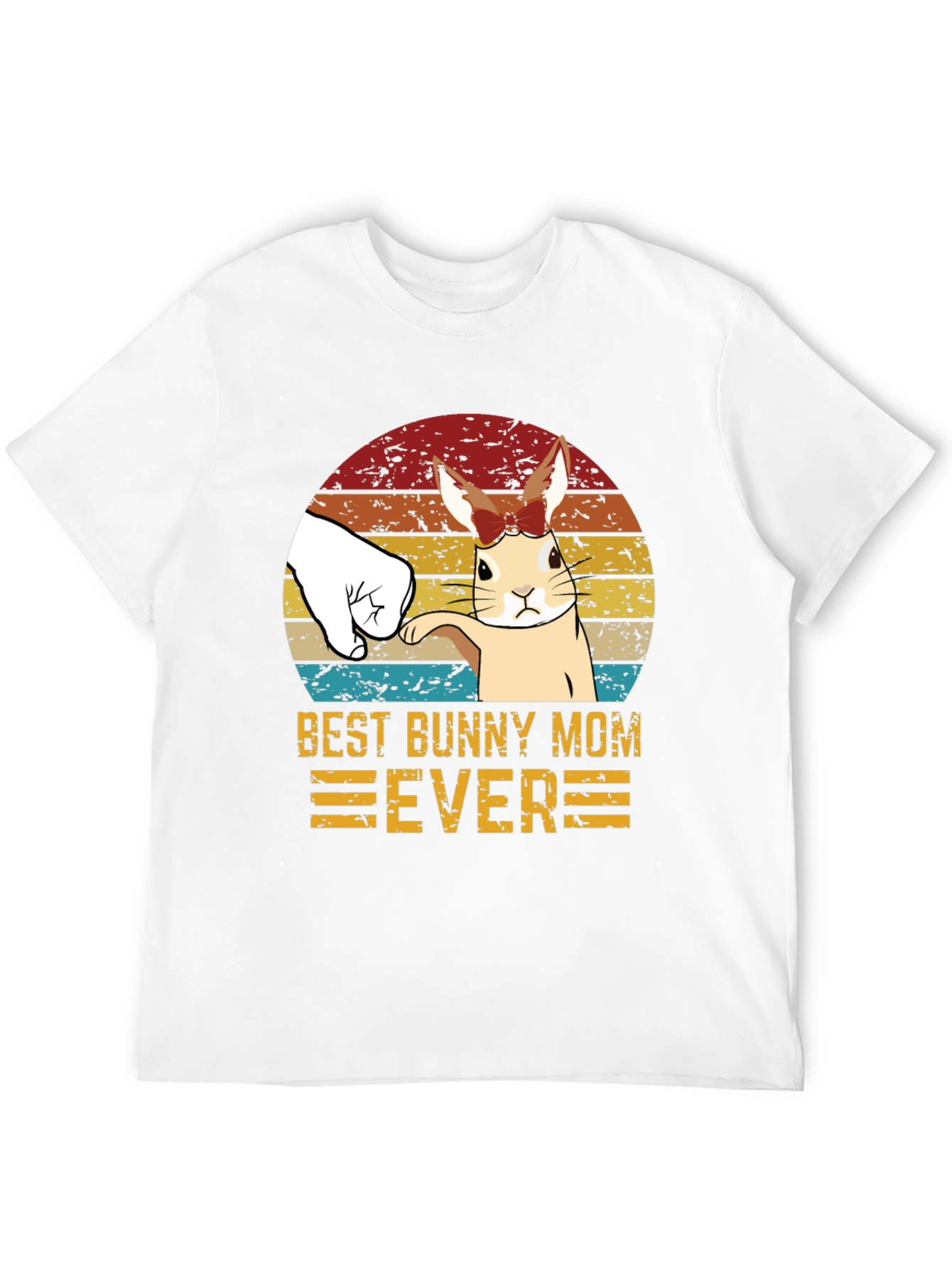 Black Best Bunny Mom Ever T-Shirt view 12