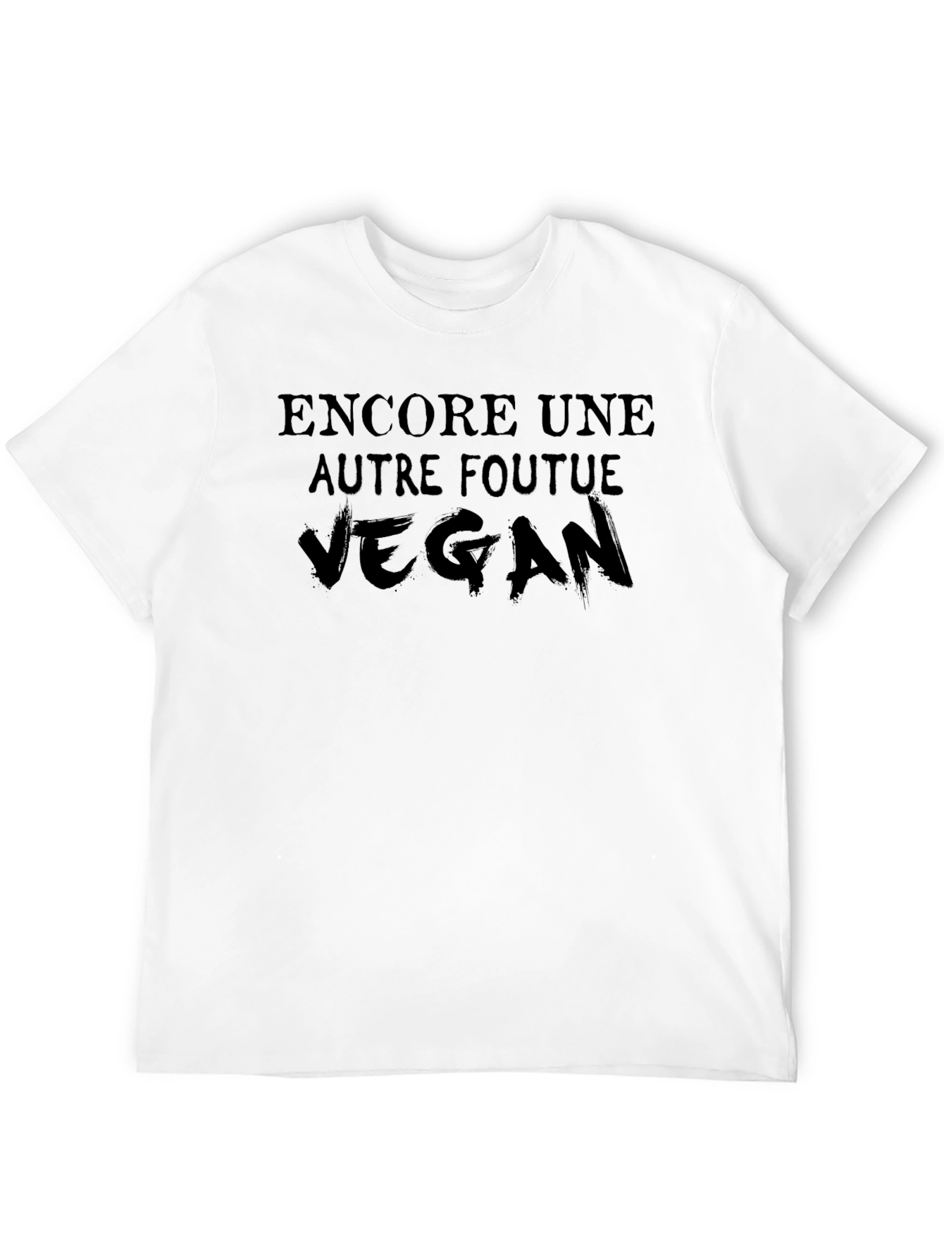 Black Vegan Humor Tee - Encore Une Autre Foutue Vegan view 12
