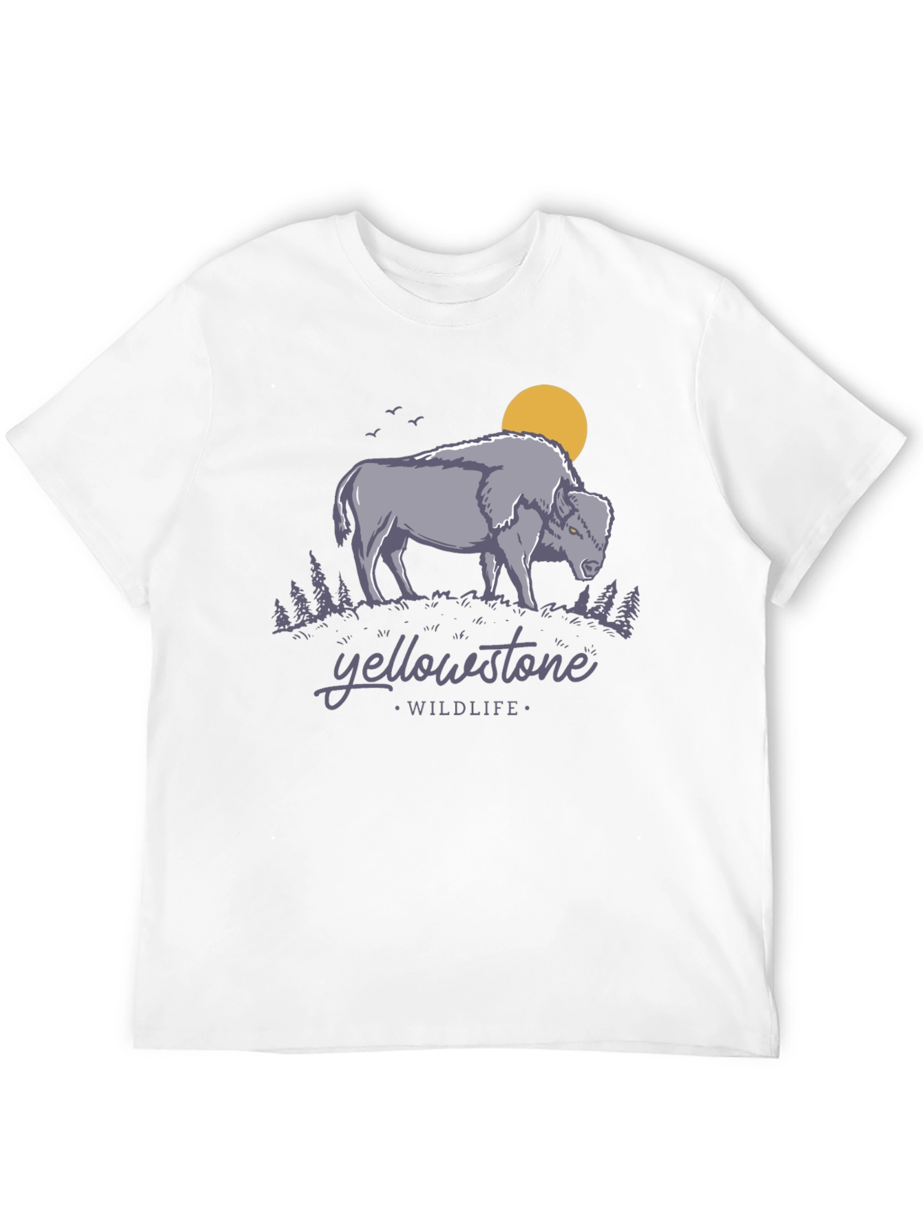 Black Yellowstone Wildlife Graphic Tee - Bison Design view 12