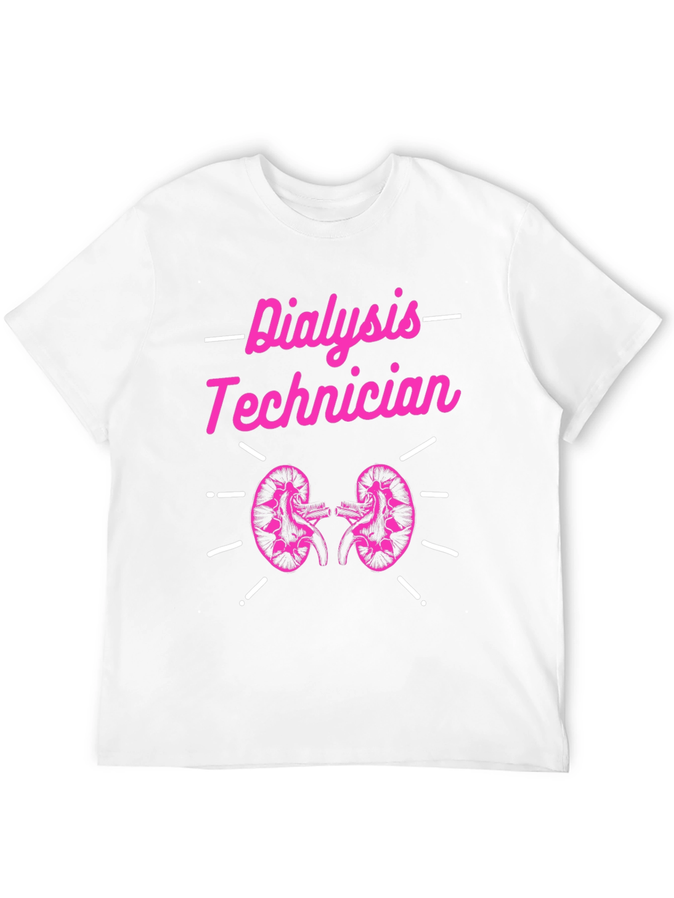 Dialysis Technician Graphic T-Shirt, Pink Print - 12
