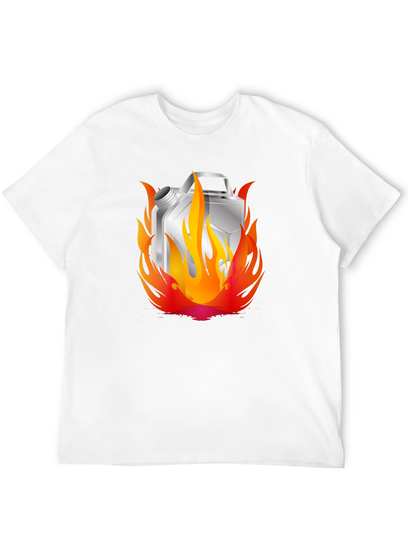 Black Burning Gas Can T-Shirt - Cool Graphic Tee view 12