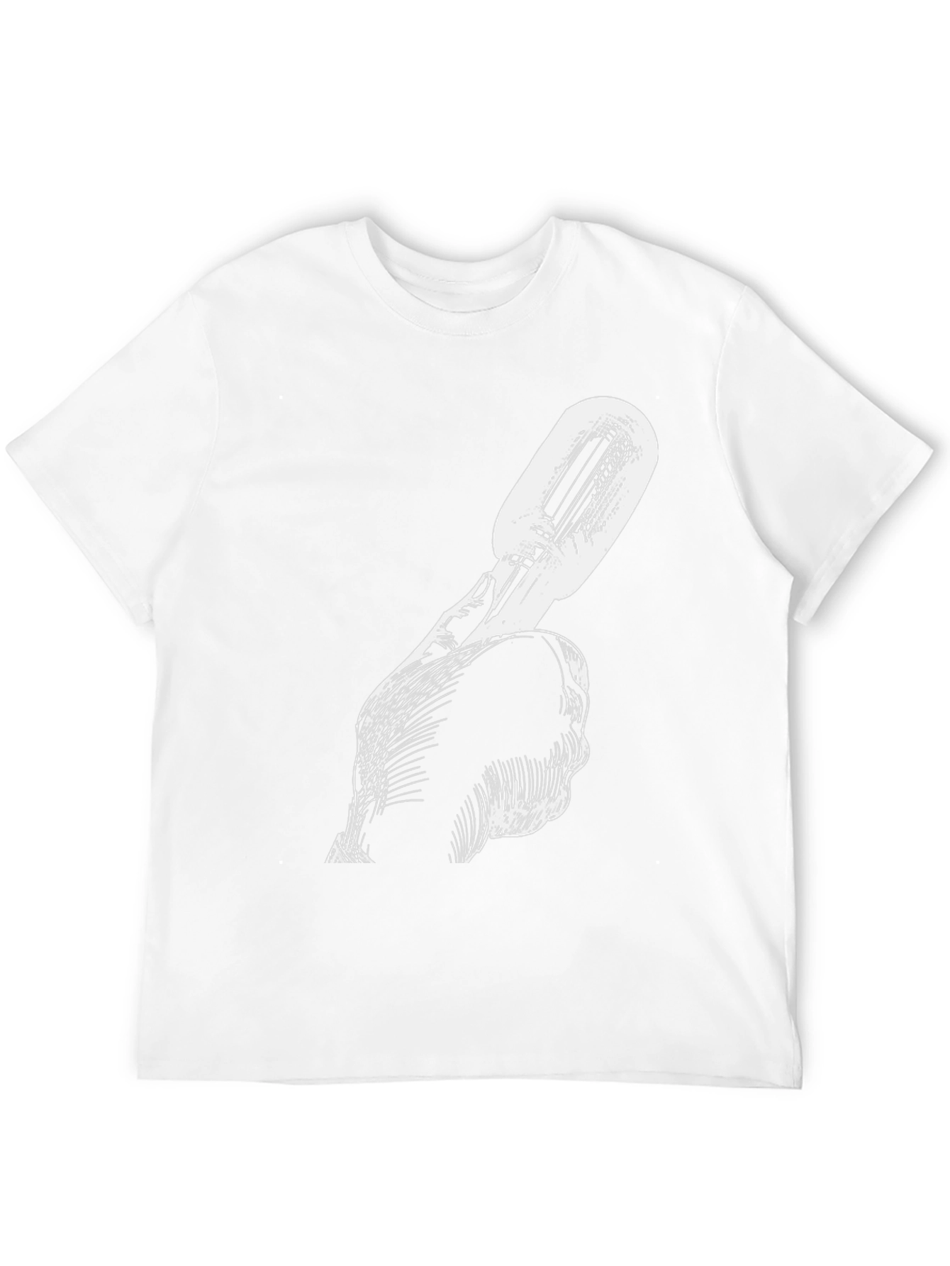 Black Unique Black Tee with Microphone Graphic view 12