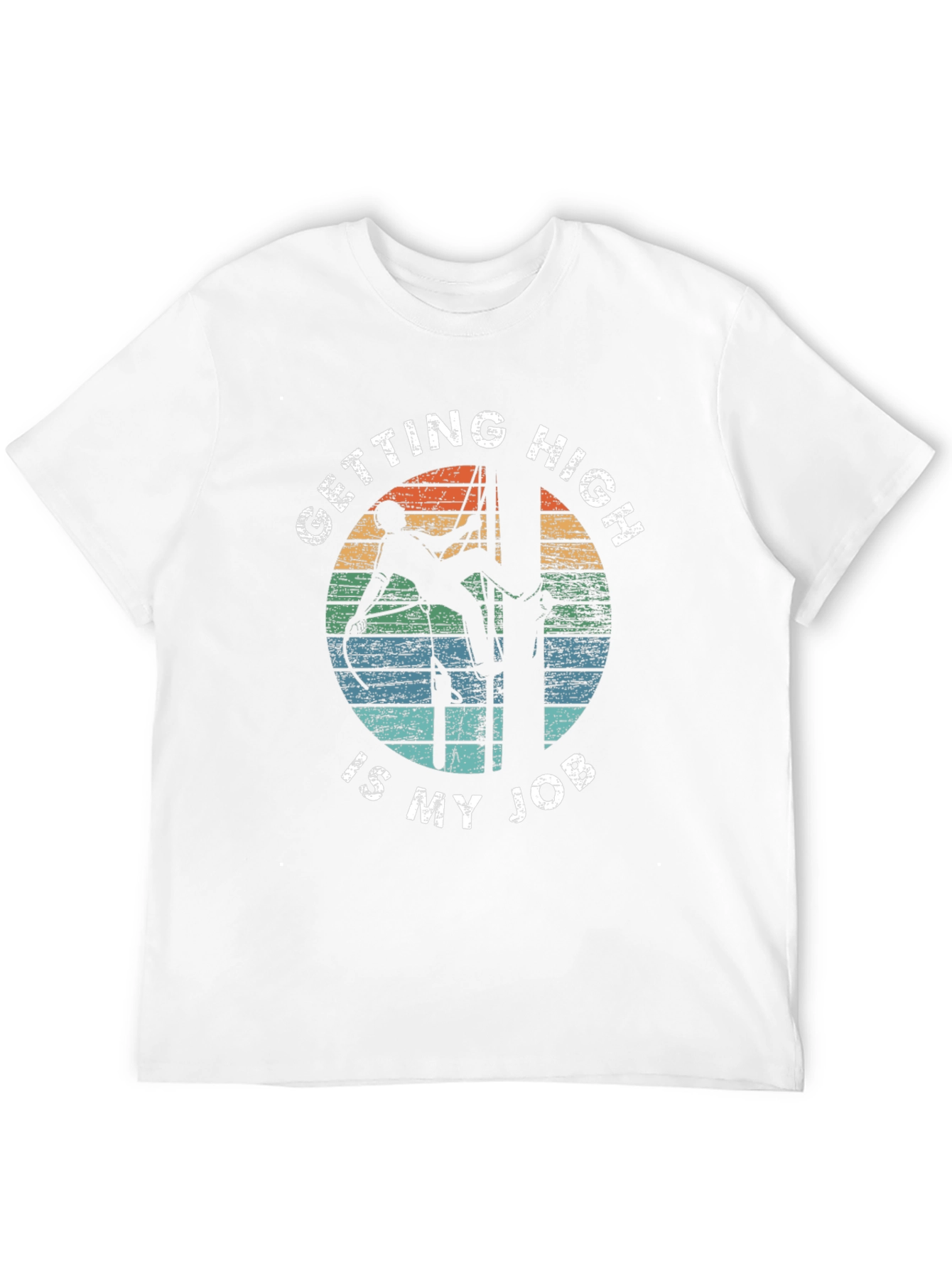 Black Getting High Is My Job Black T-Shirt view 12