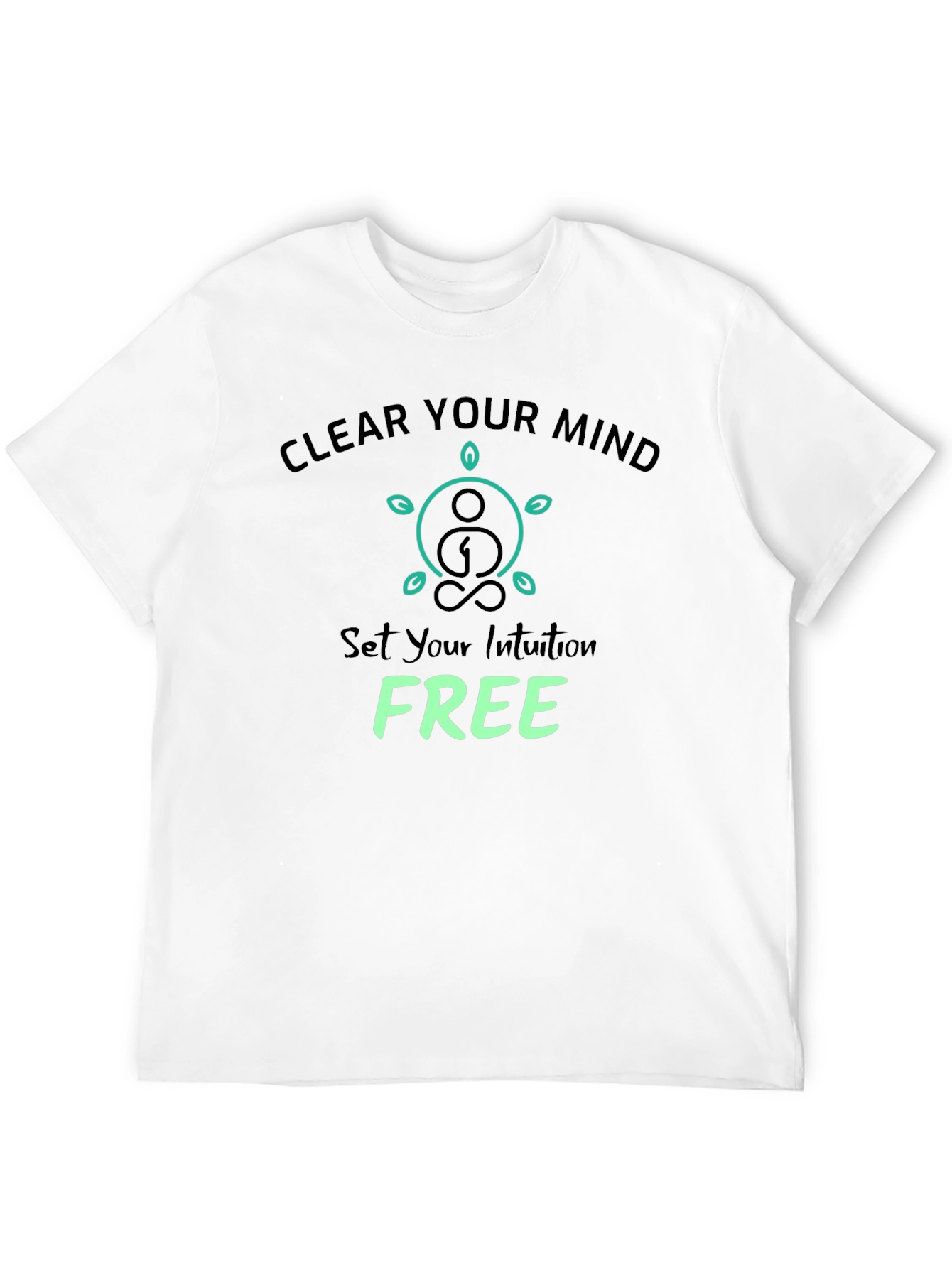 Black Clear Your Mind Graphic Tee - Black Cotton T-Shirt view 12