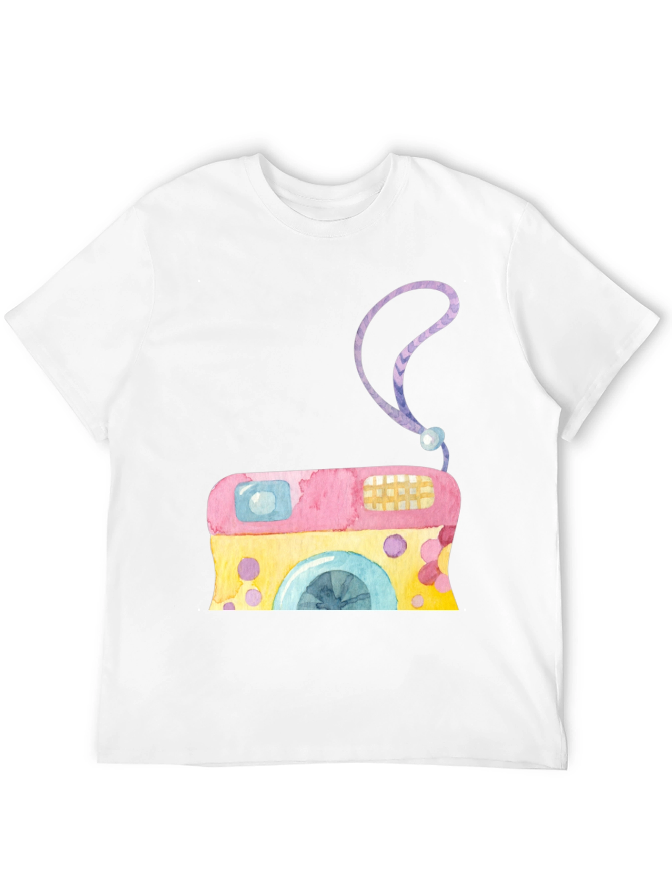 Black Watercolor Camera Graphic Tee view 12