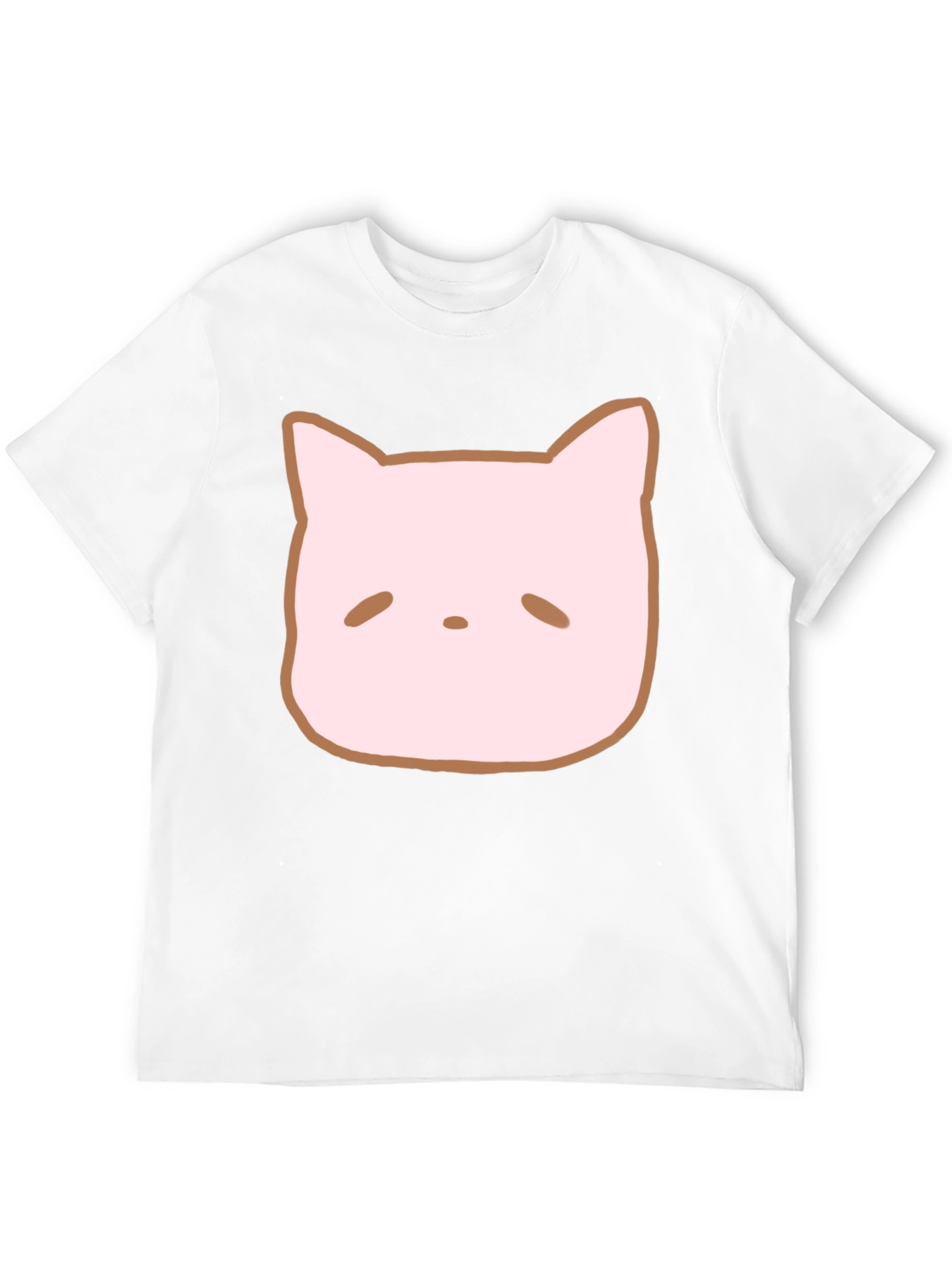 Black Cute Cat Face Graphic Tee - Casual Style view 12