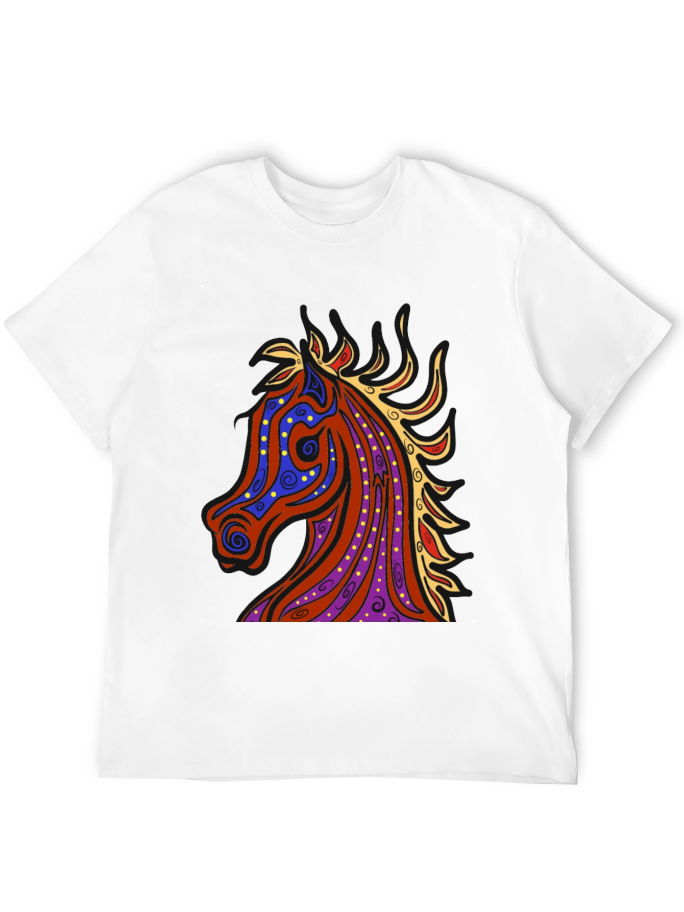 Black Horse Graphic Tee - Men's Black T-Shirt view 12