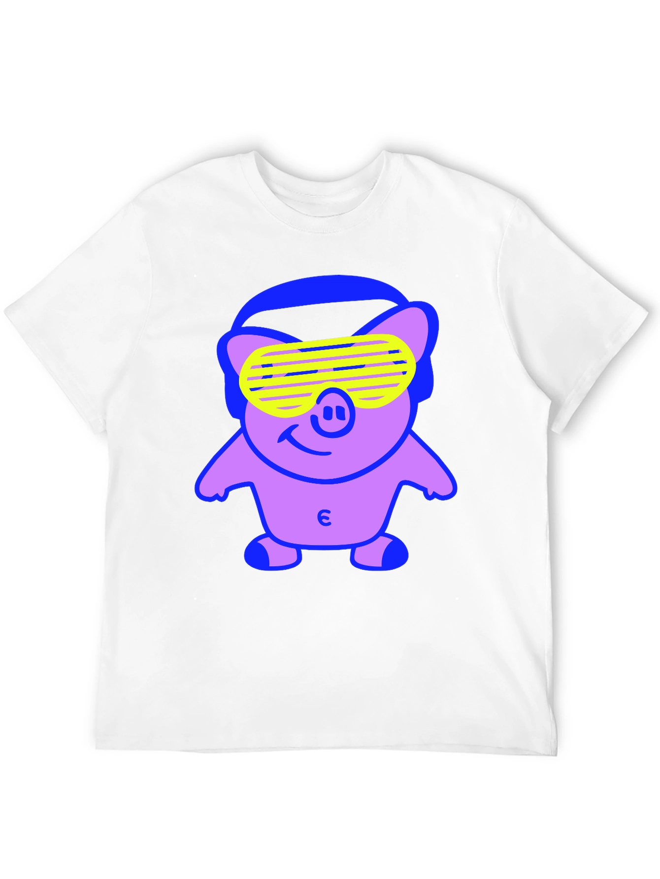 Black Cool Pig Graphic Tee - Black Cotton Blend view 12