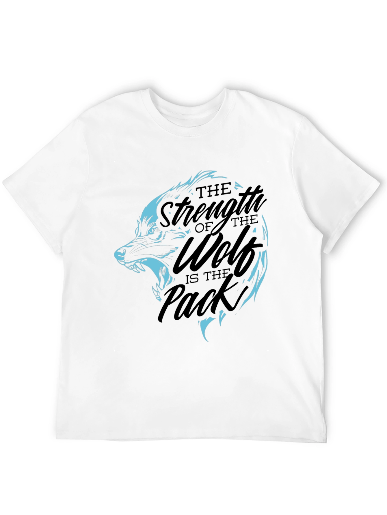 Black Wolf Pack Strength Graphic T-Shirt - Black view 12