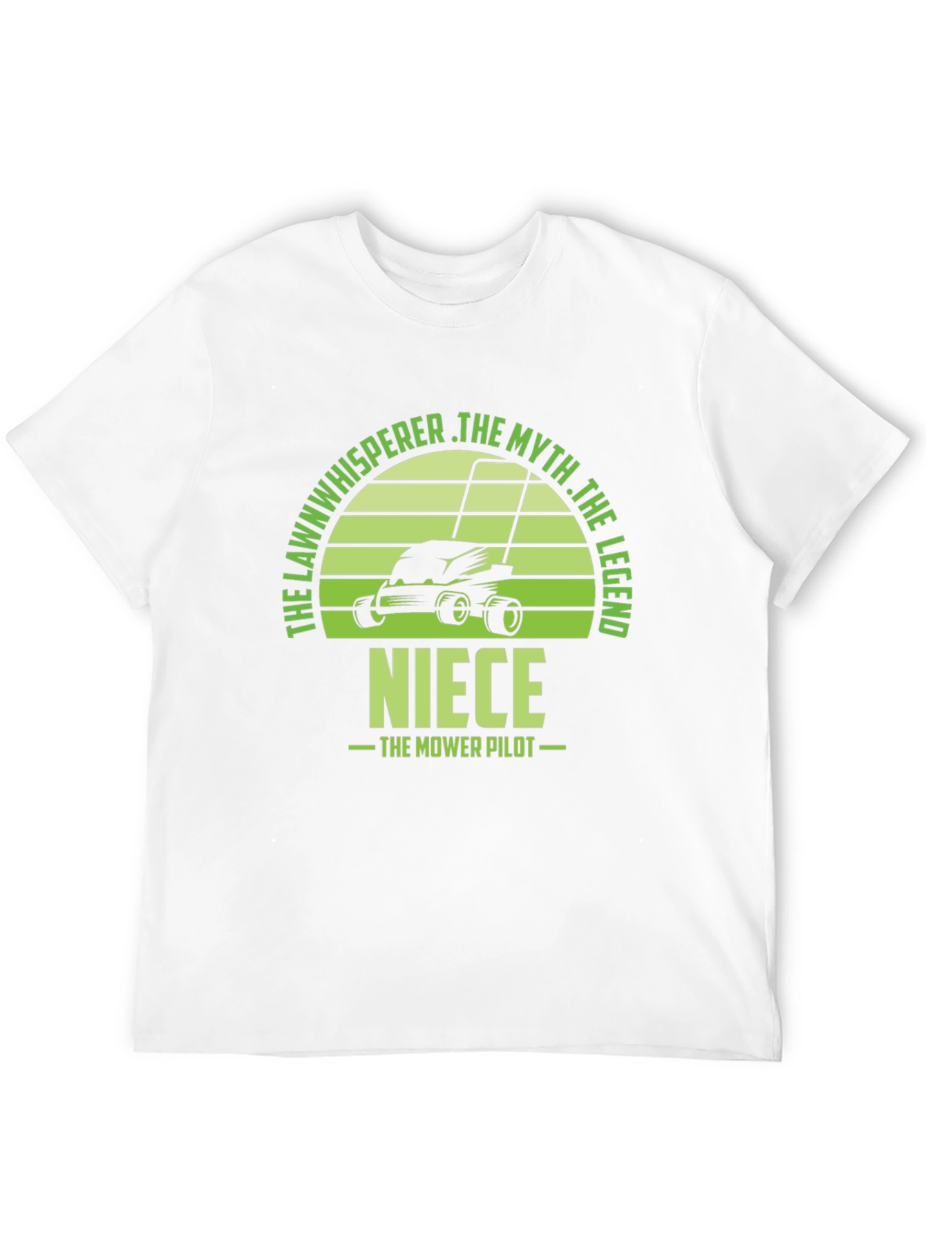 Black Niece the Lawn Mower Pilot T-Shirt view 12