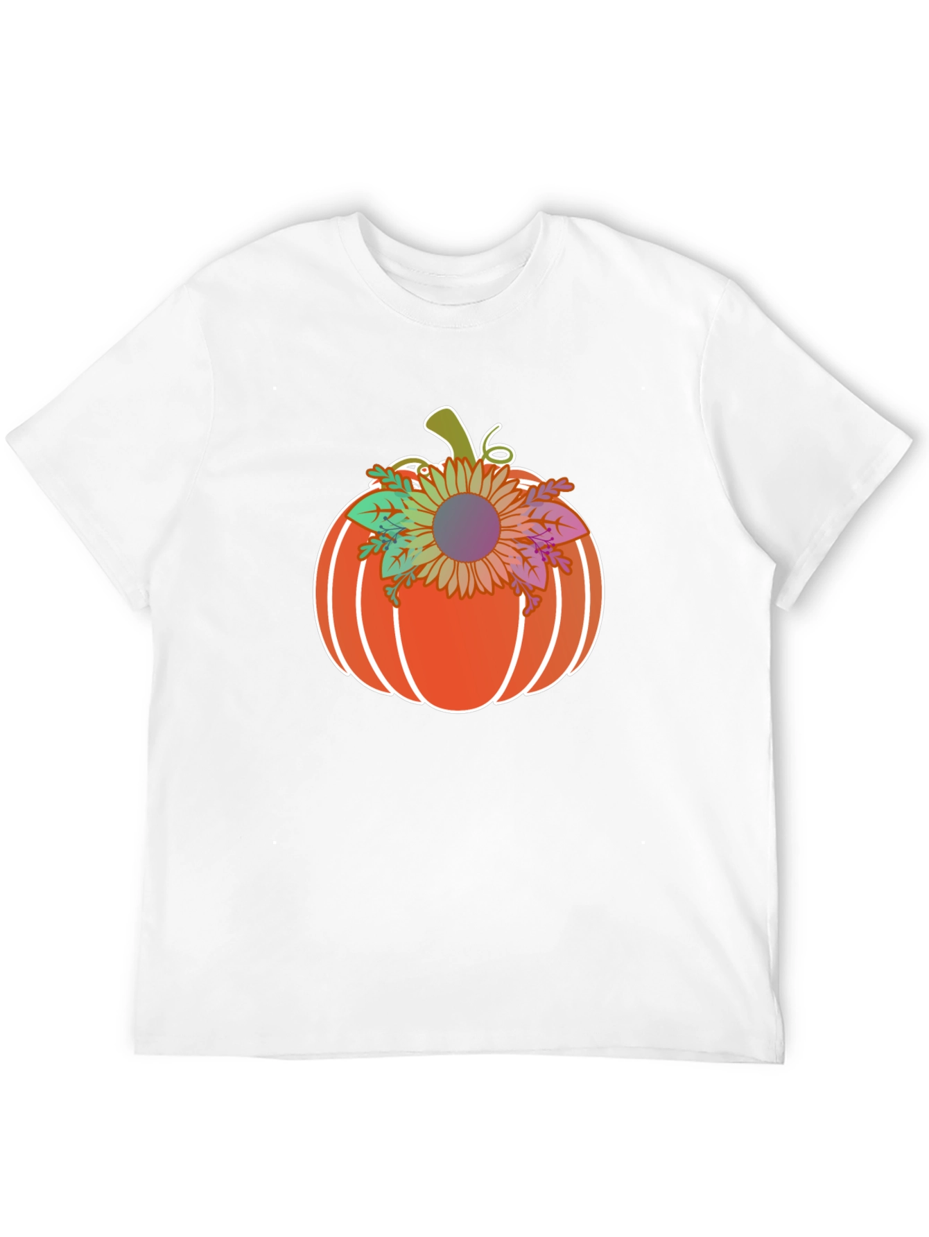 Black Pumpkin Sunflower Graphic T-Shirt view 12