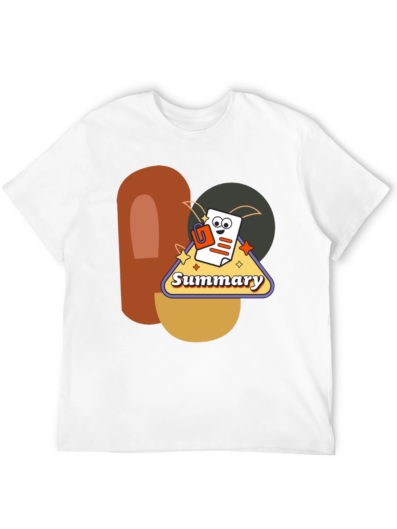 Black Summary Graphic Tee - Retro Style view 12