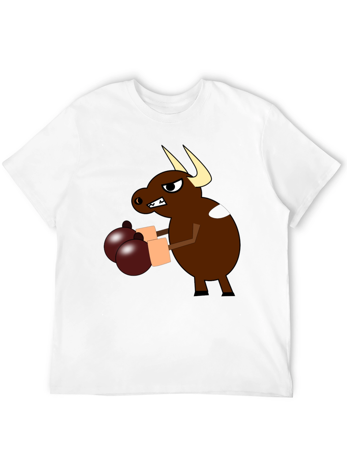 Black Boxer Bull Graphic Tee - Black Cotton Blend view 12