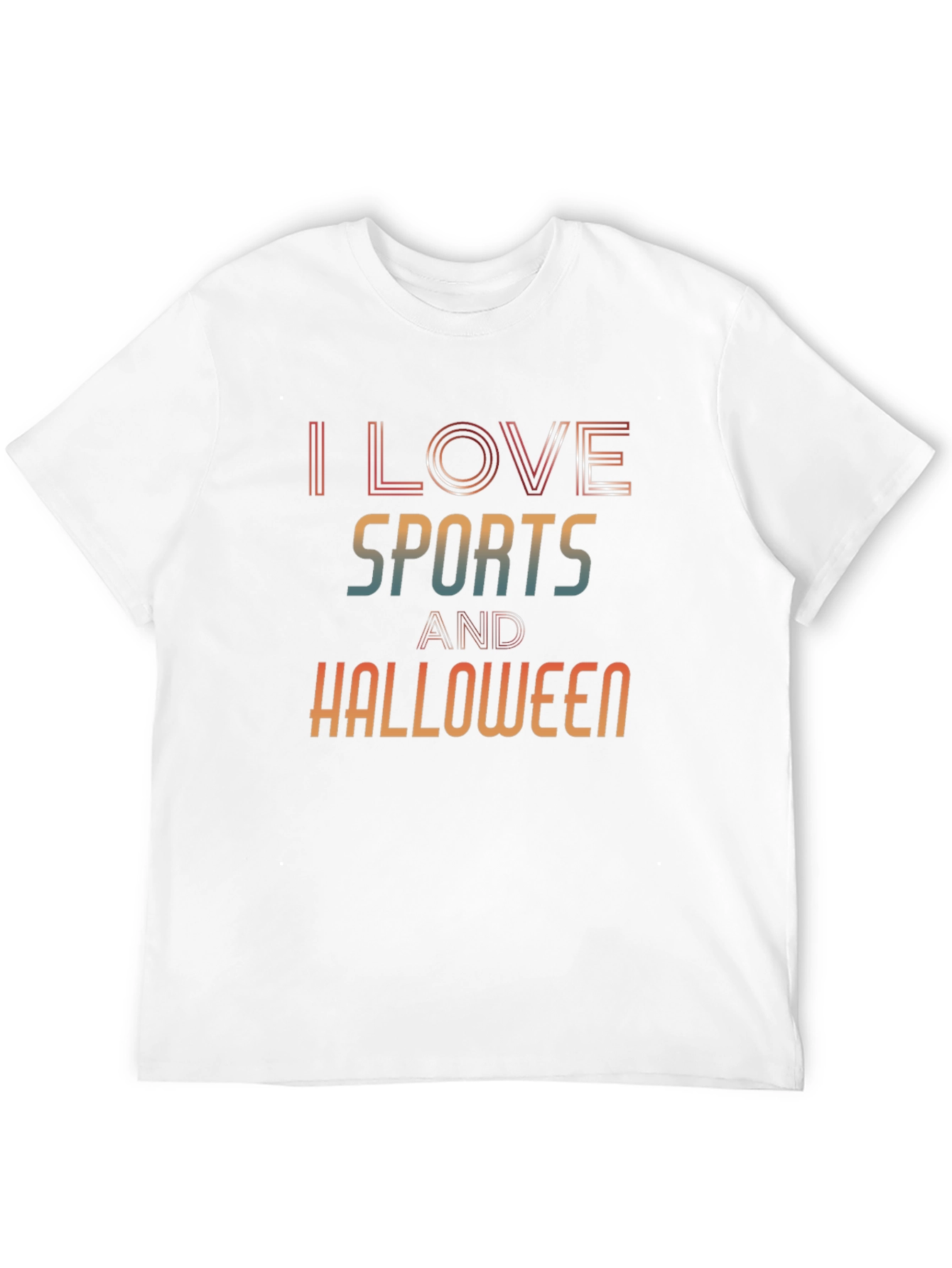 Black I Love Sports and Halloween Black Graphic Tee view 12