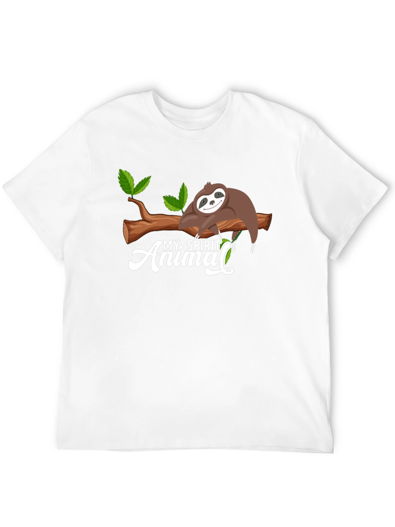 Black My Spirit Animal Sloth Graphic T-Shirt view 12