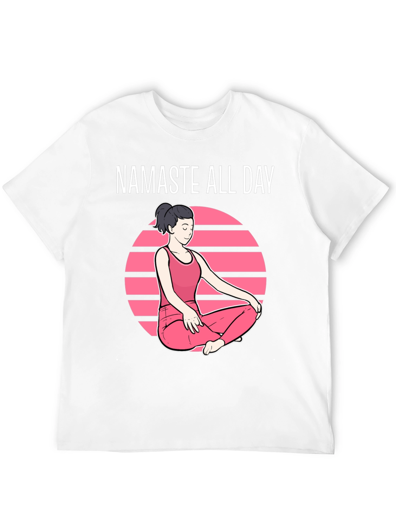 Black Namaste All Day Graphic T-Shirt - Yoga Design view 12