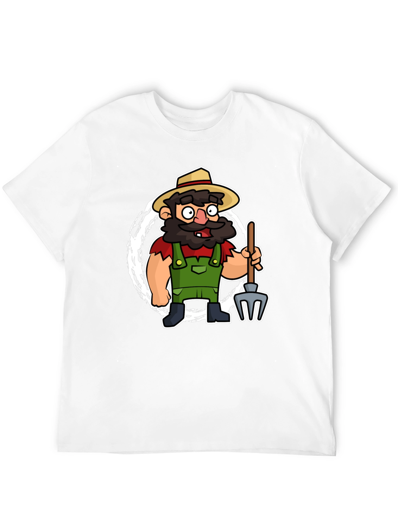 Cartoon Farmer Graphic Tee - Quirky & Fun - 12