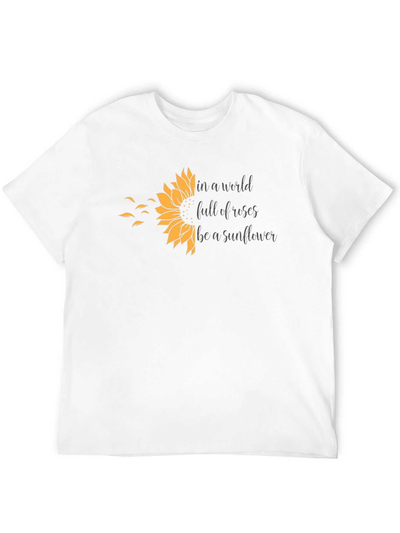 Black Sunflower Graphic Tee - Inspirational T-Shirt view 12