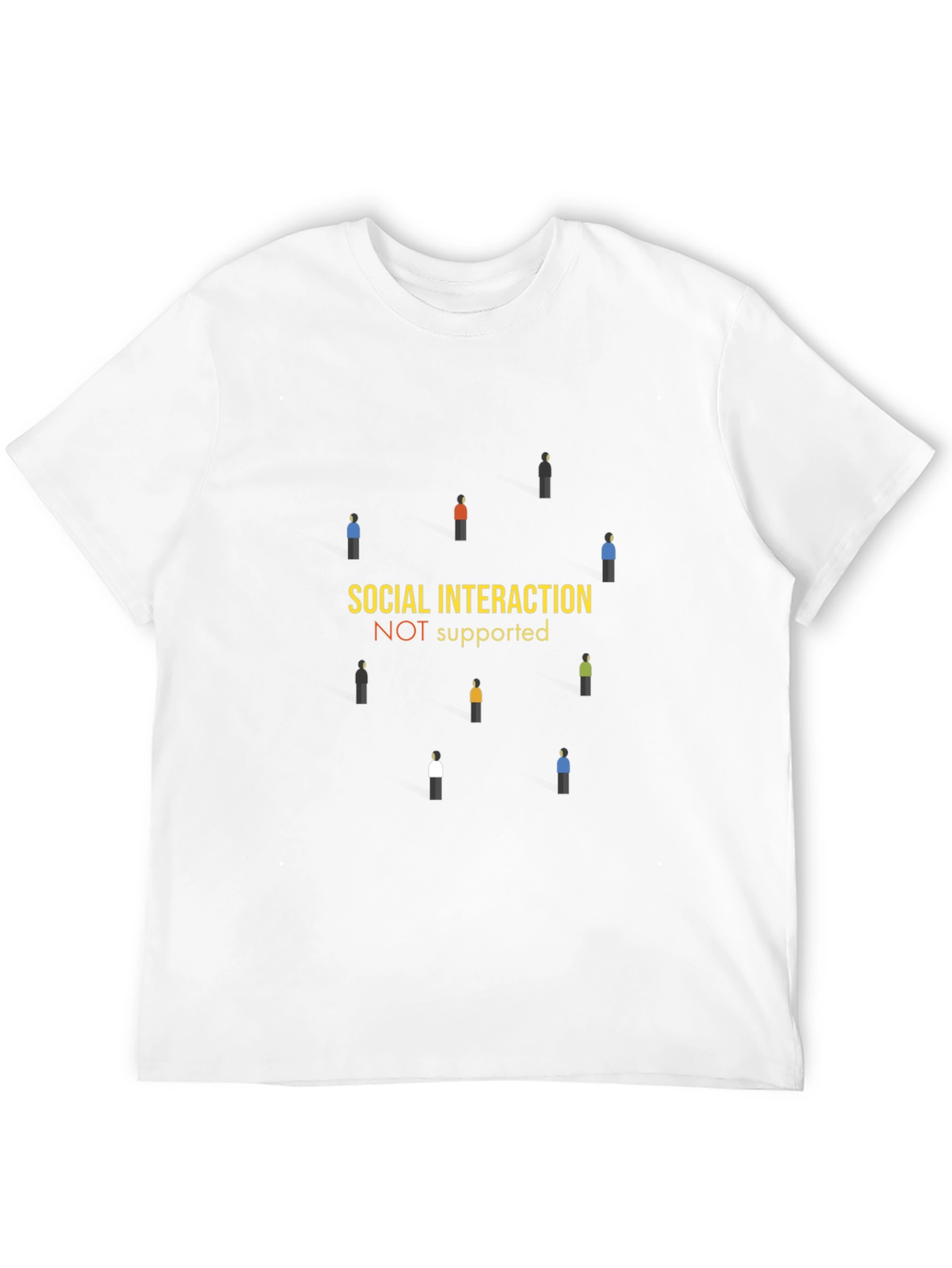 Black Social Interaction Not Supported T-Shirt view 12