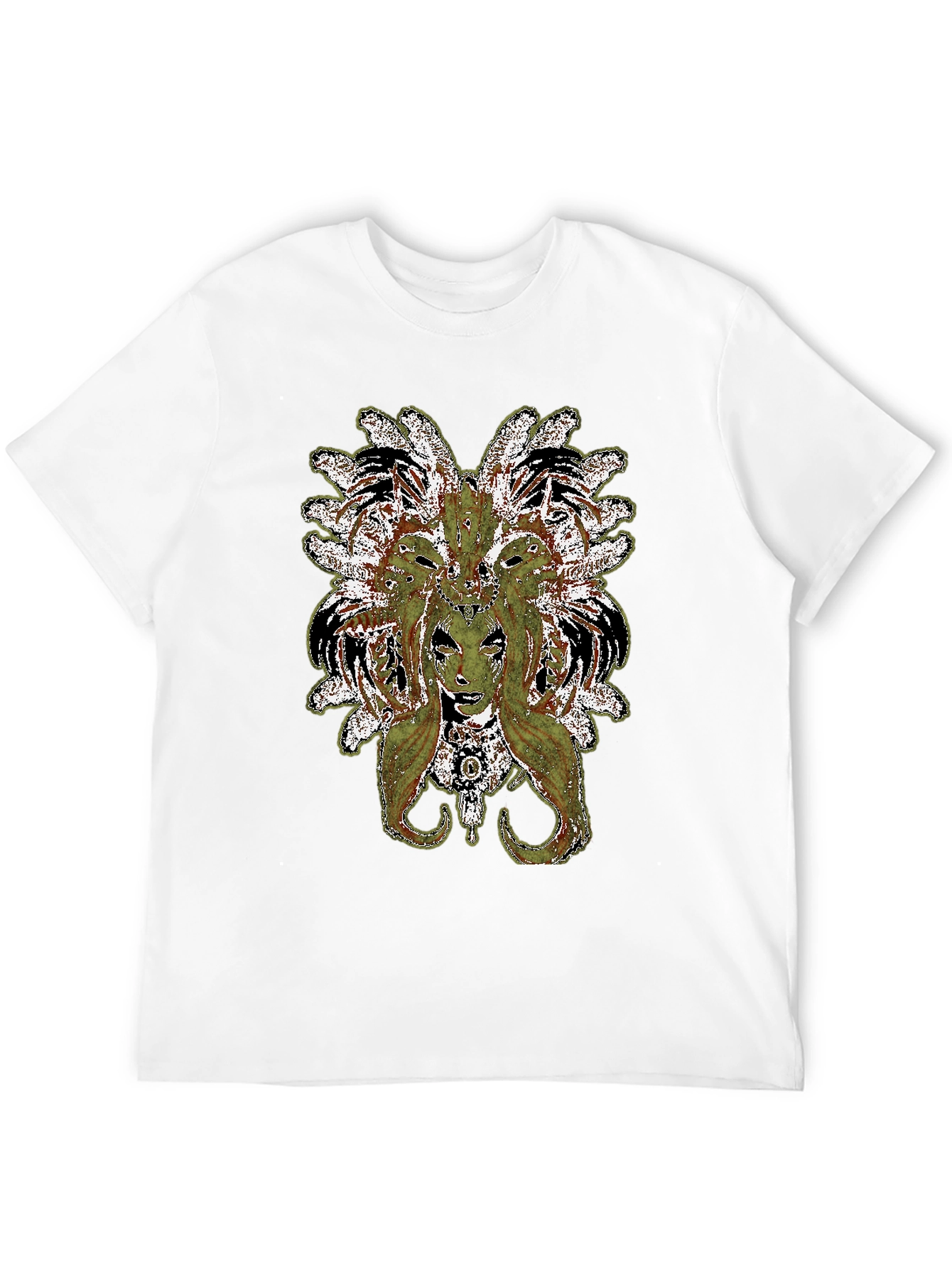 Black Medusa Graphic Print Black T-Shirt view 12