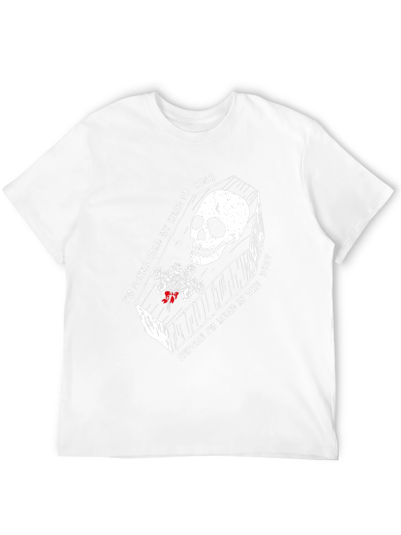 Black Skull Coffin Graphic Tee - Hold My Head Up High view 12