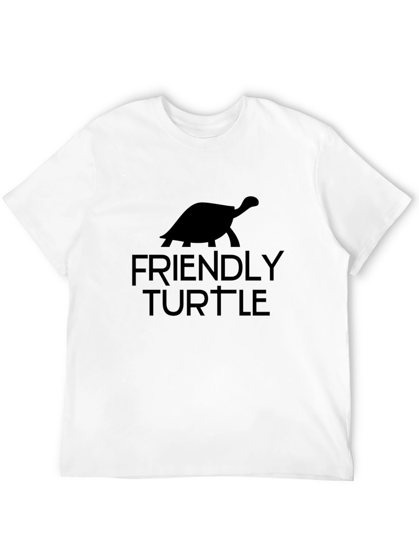 Black Friendly Turtle Black Graphic Tee view 12