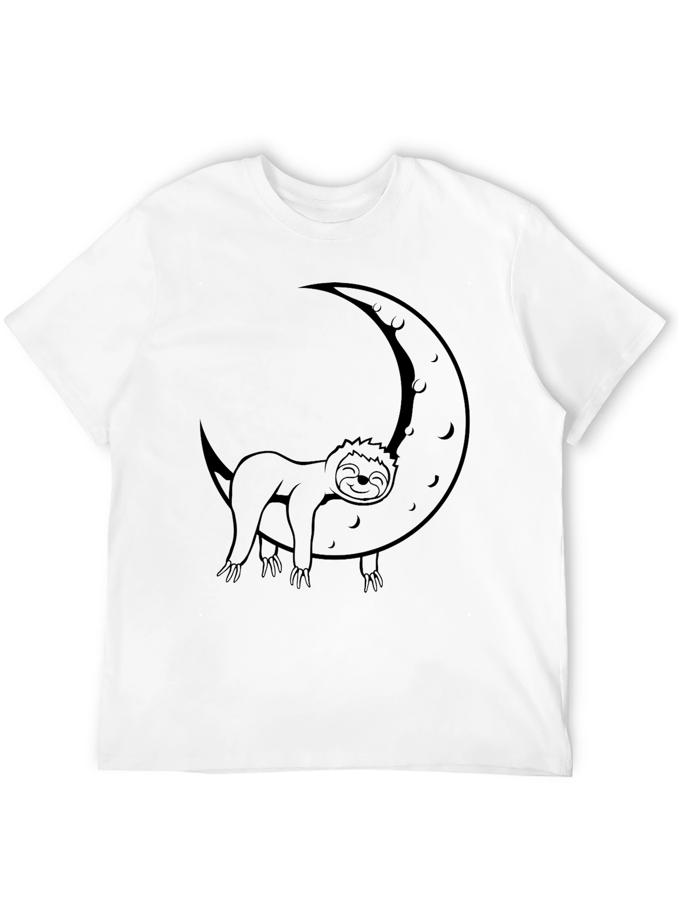 Black Sloth Moon Graphic T-Shirt - Relaxed Fit view 12