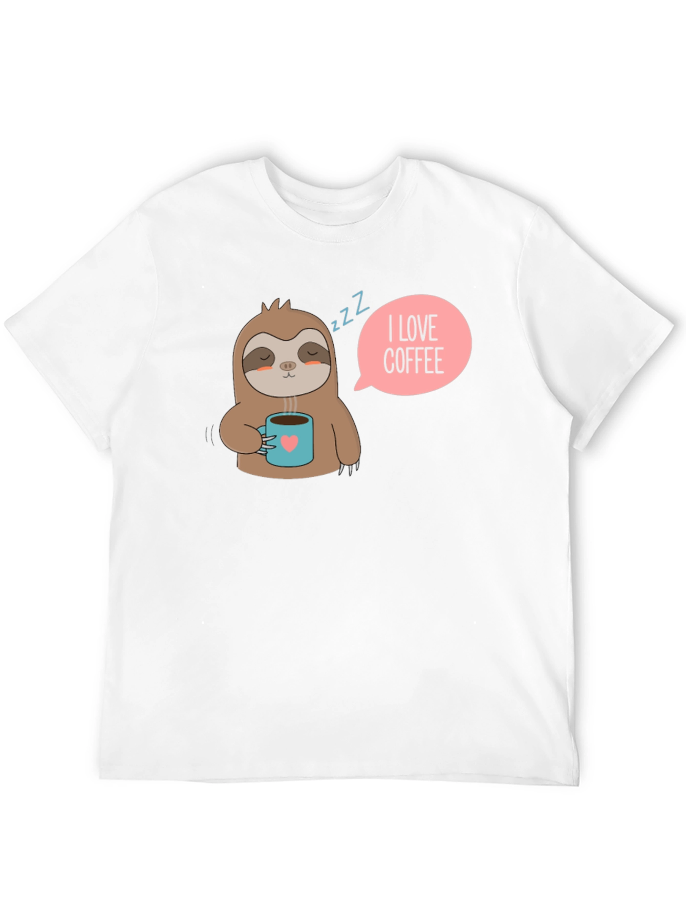 Black I Love Coffee Sloth Tee - Unisex Soft Cotton view 12
