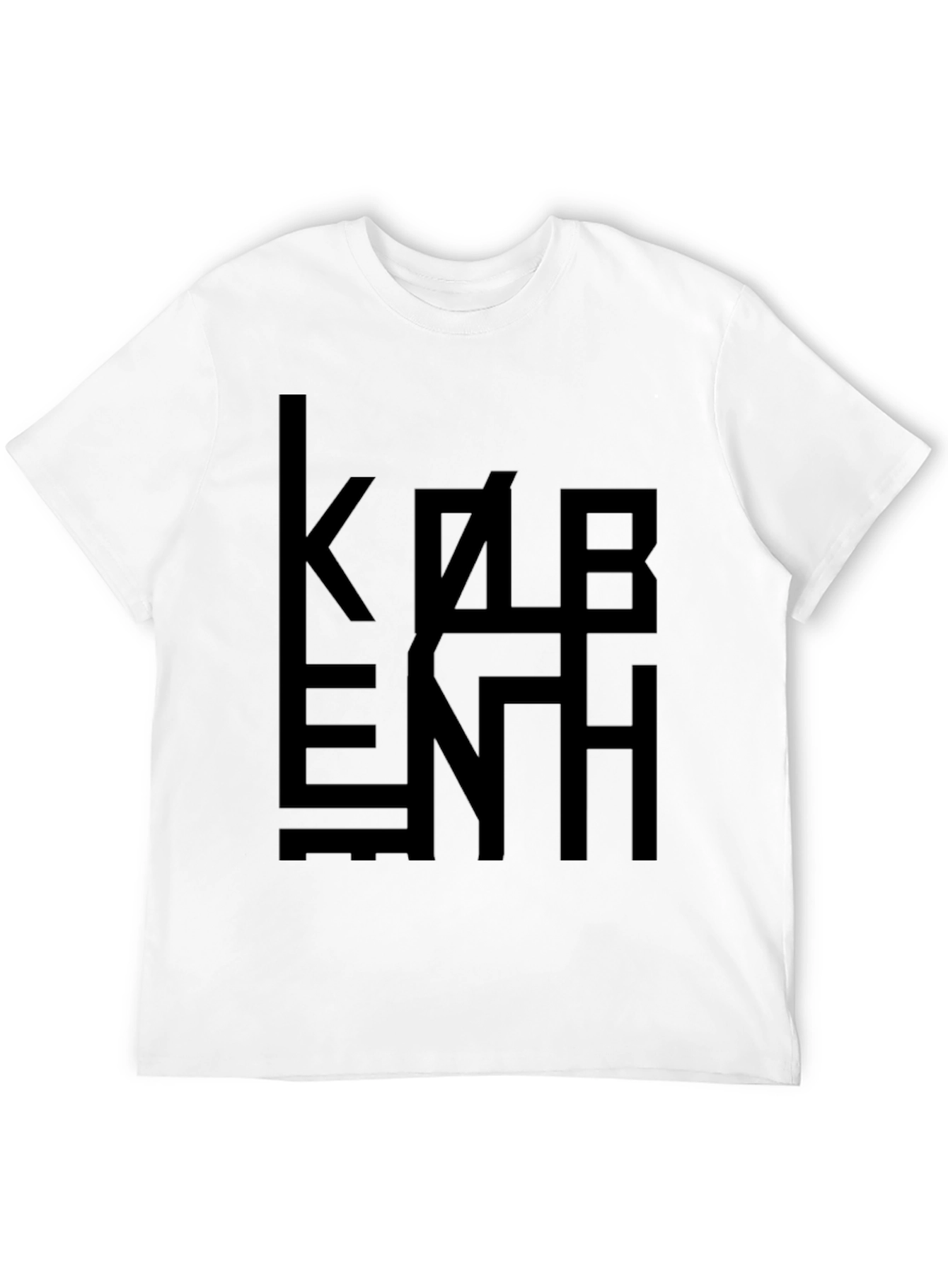 Black Geometric Graphic Tee - Black Cotton Blend view 12