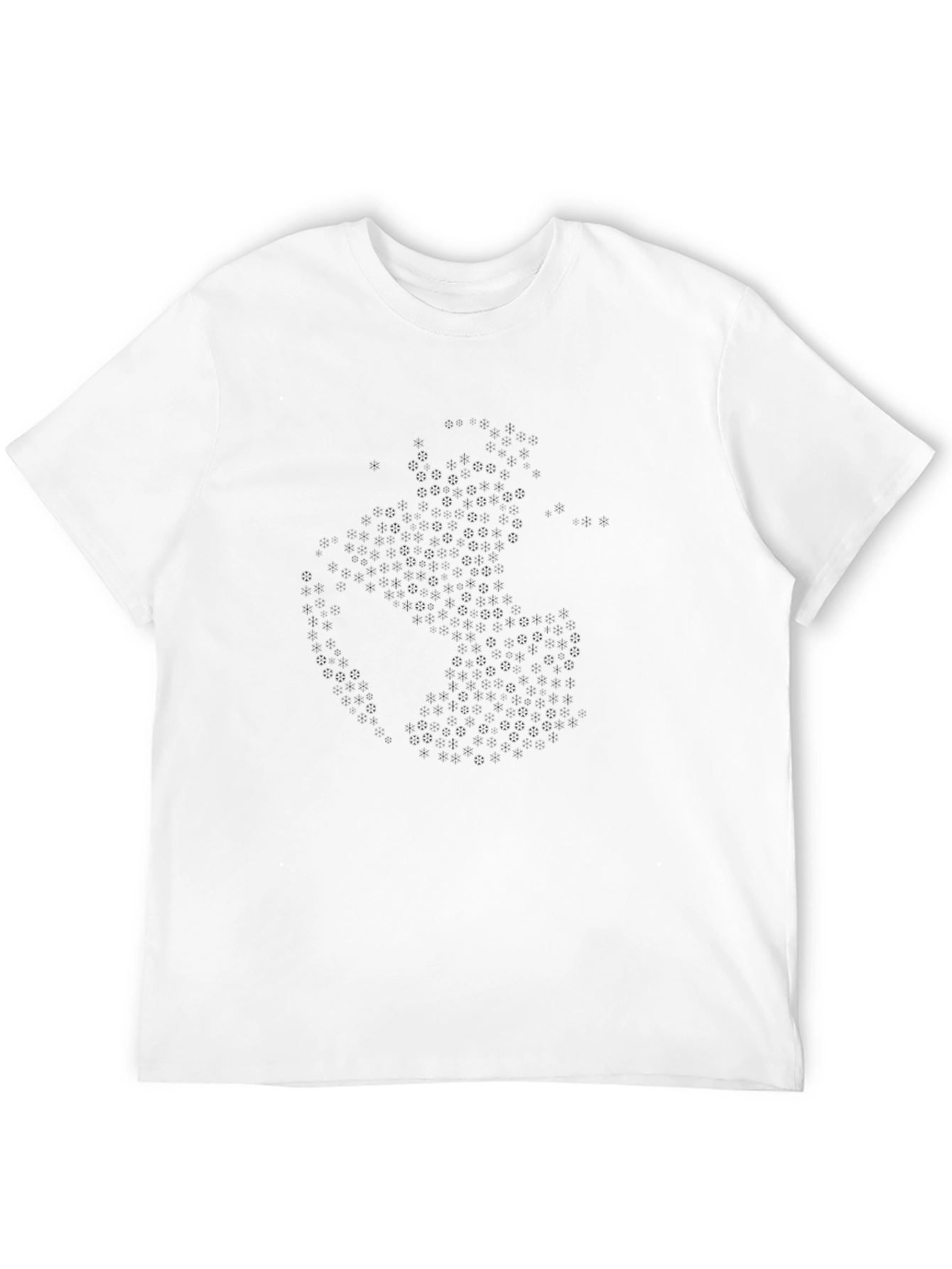 Black Men's Black Graphic Tee - Subtle Print view 12