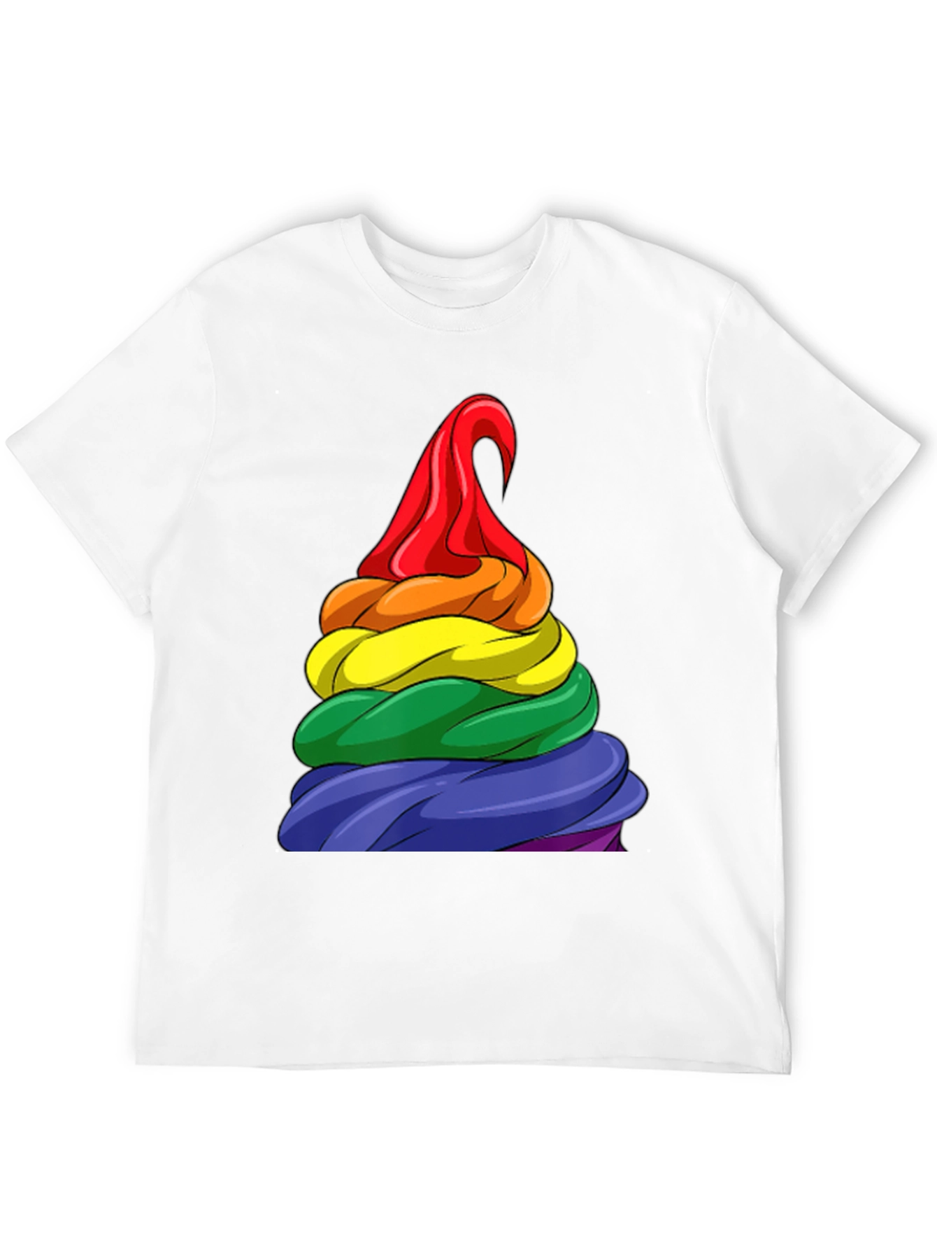 Black Rainbow Swirl T-Shirt - Pride Apparel view 12