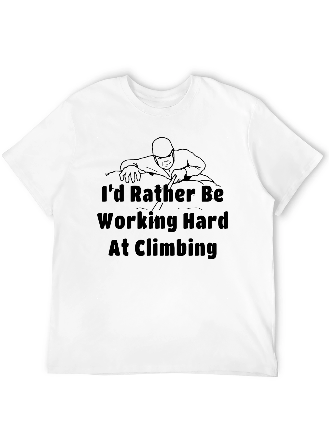 Black Climbing T-Shirt: I'd Rather Be Climbing view 12