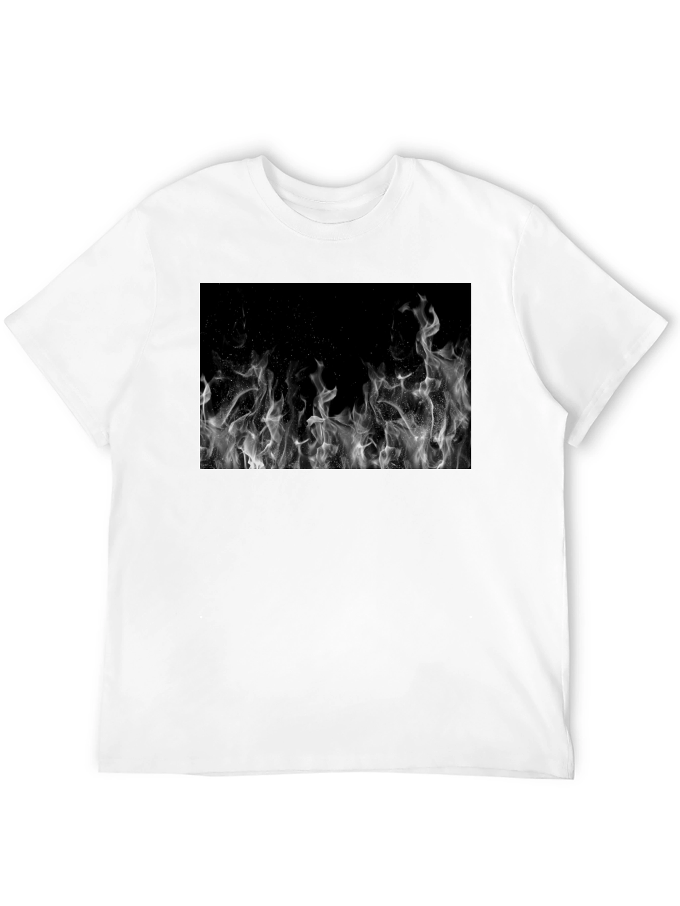 Black Black T-Shirt with Fire Graphic view 12